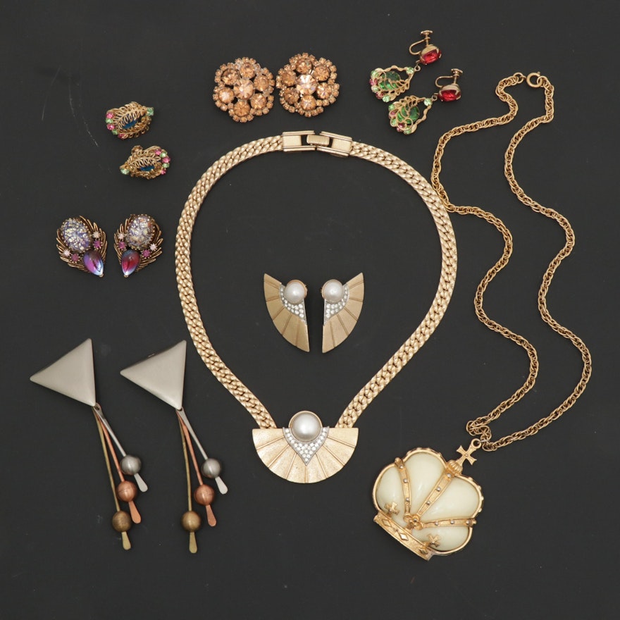 Vintage Costume Jewelry Including Park Lane and Florenza