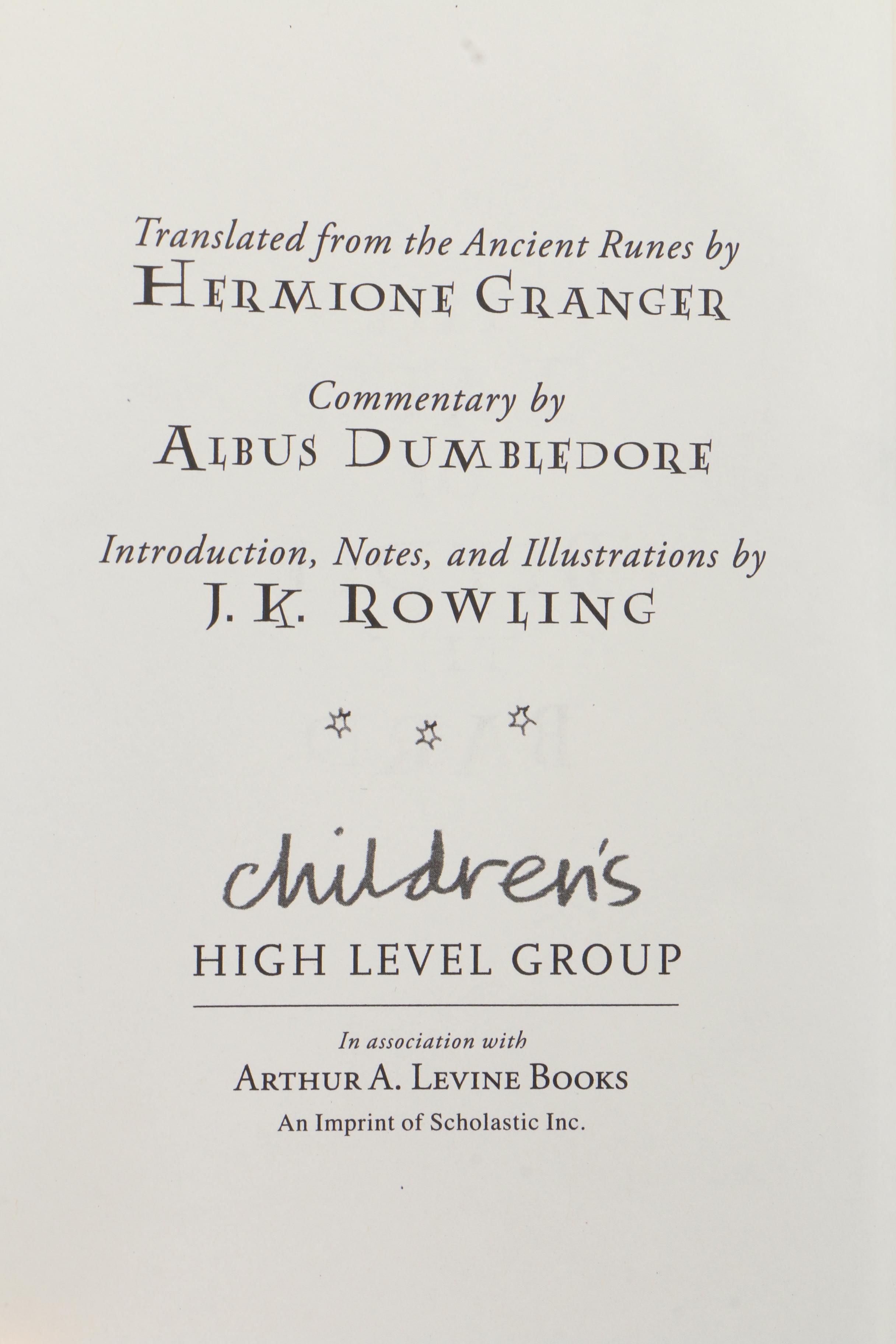 "Harry Potter" Books featuring First American and First Editions