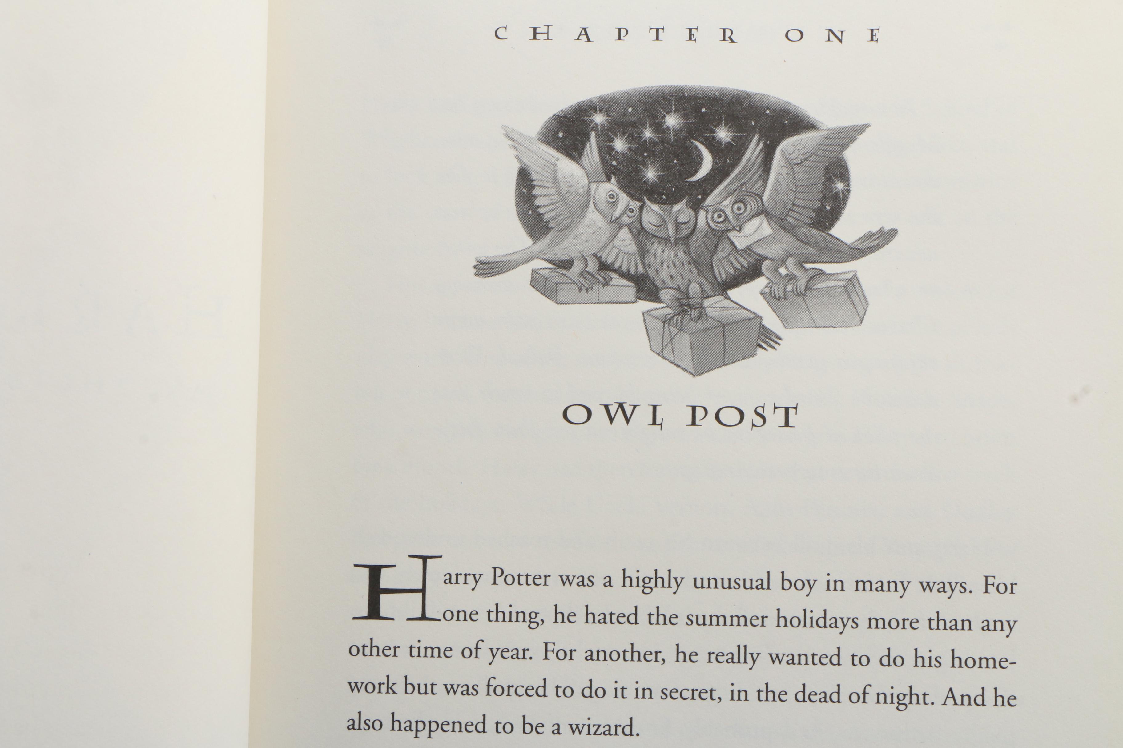 "Harry Potter" Books featuring First American and First Editions