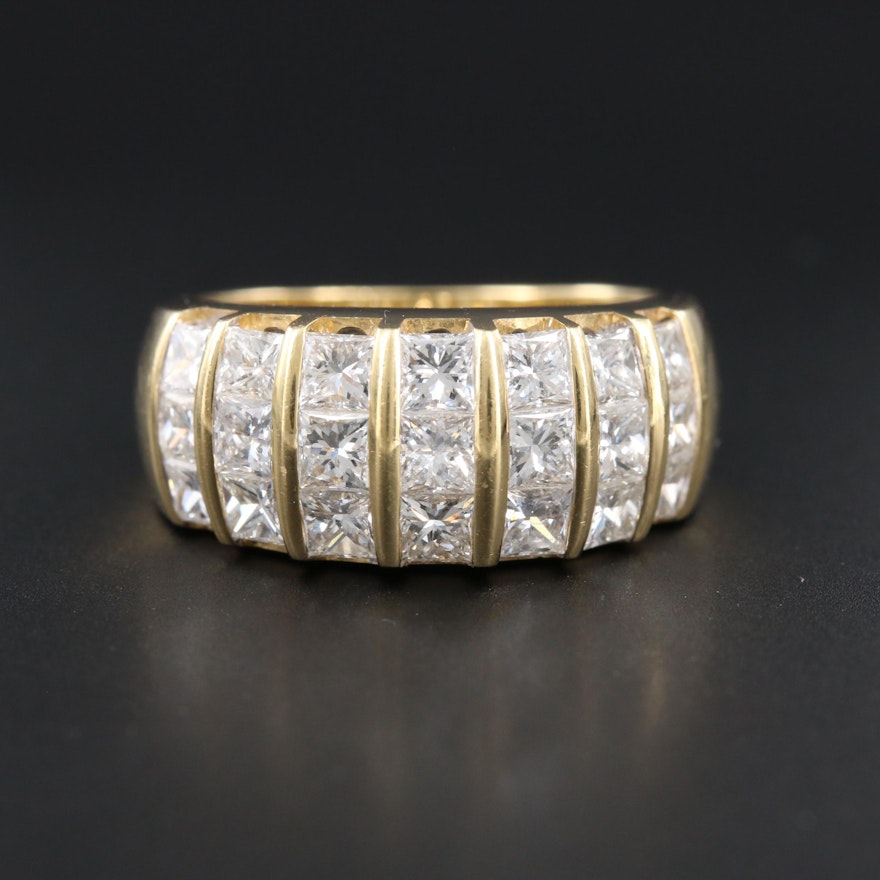 18K Yellow Gold 2.17 CTW Diamond Ring