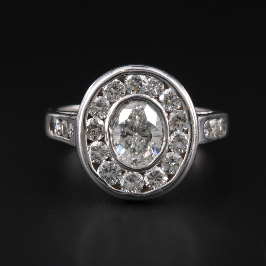 18K White Gold 1.42 CTW Diamond Ring