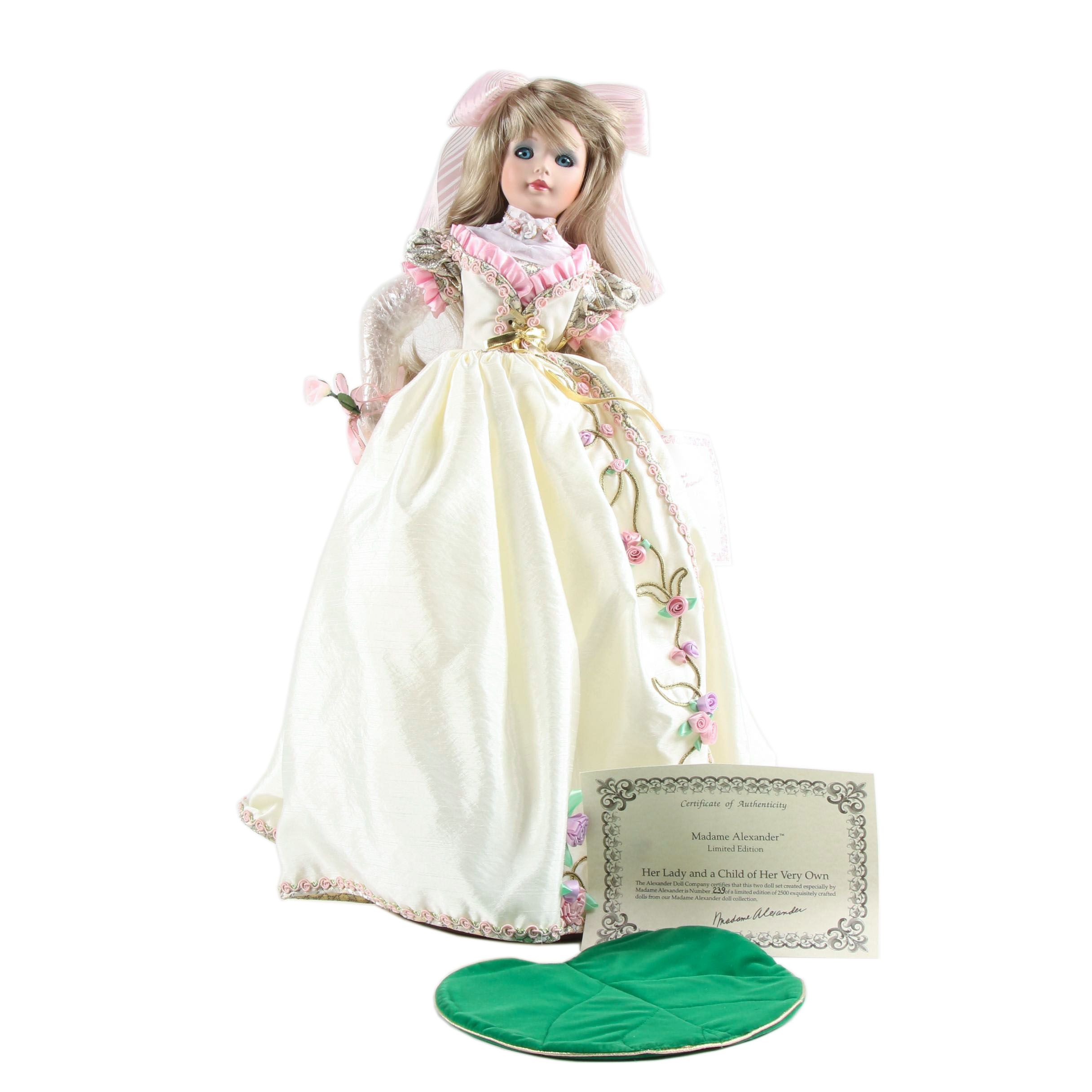 Madame Alexander  9" "Her Lady and A Child of Her Very Own" Porcelain Doll, 1993