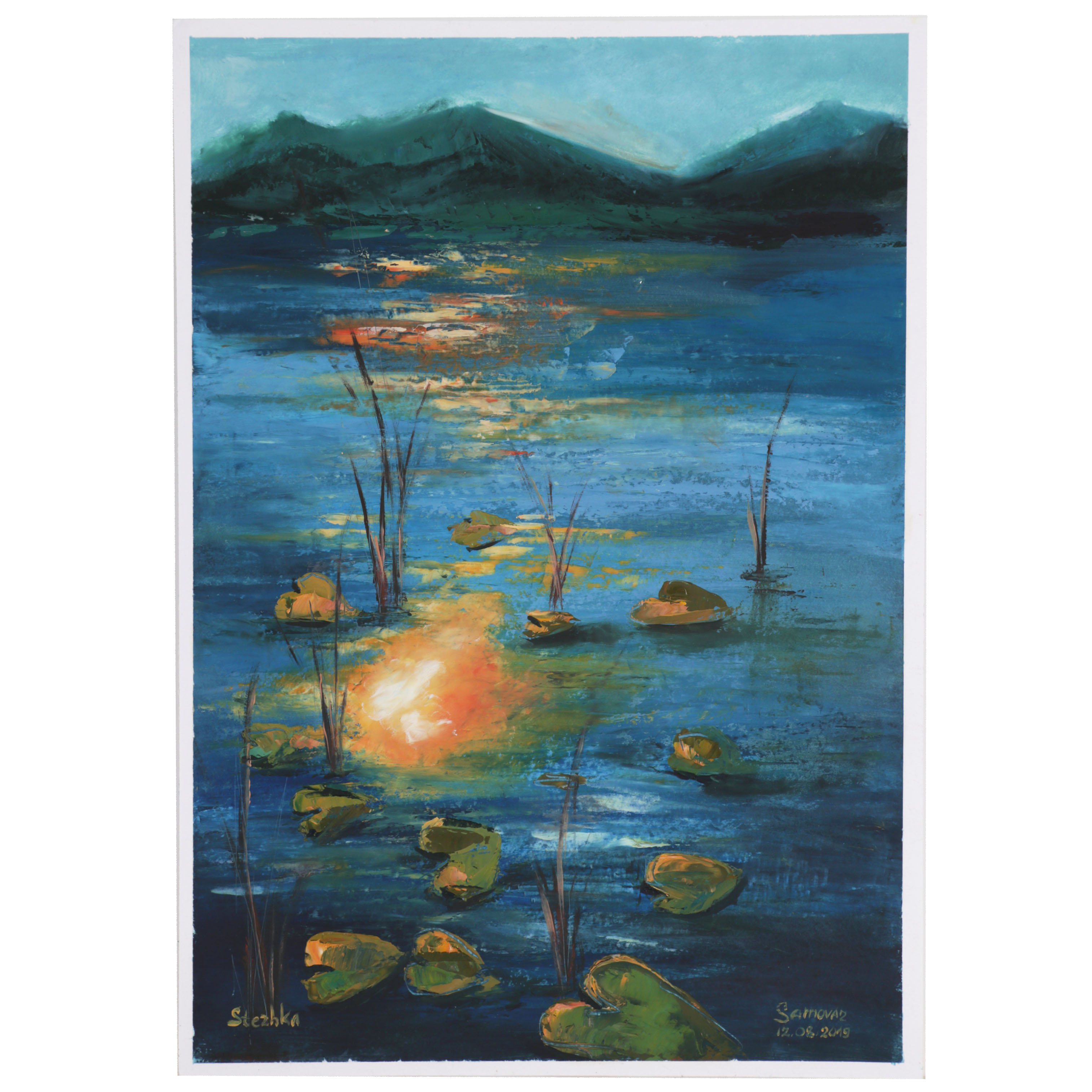 Oil Painting of a Landscape Scene