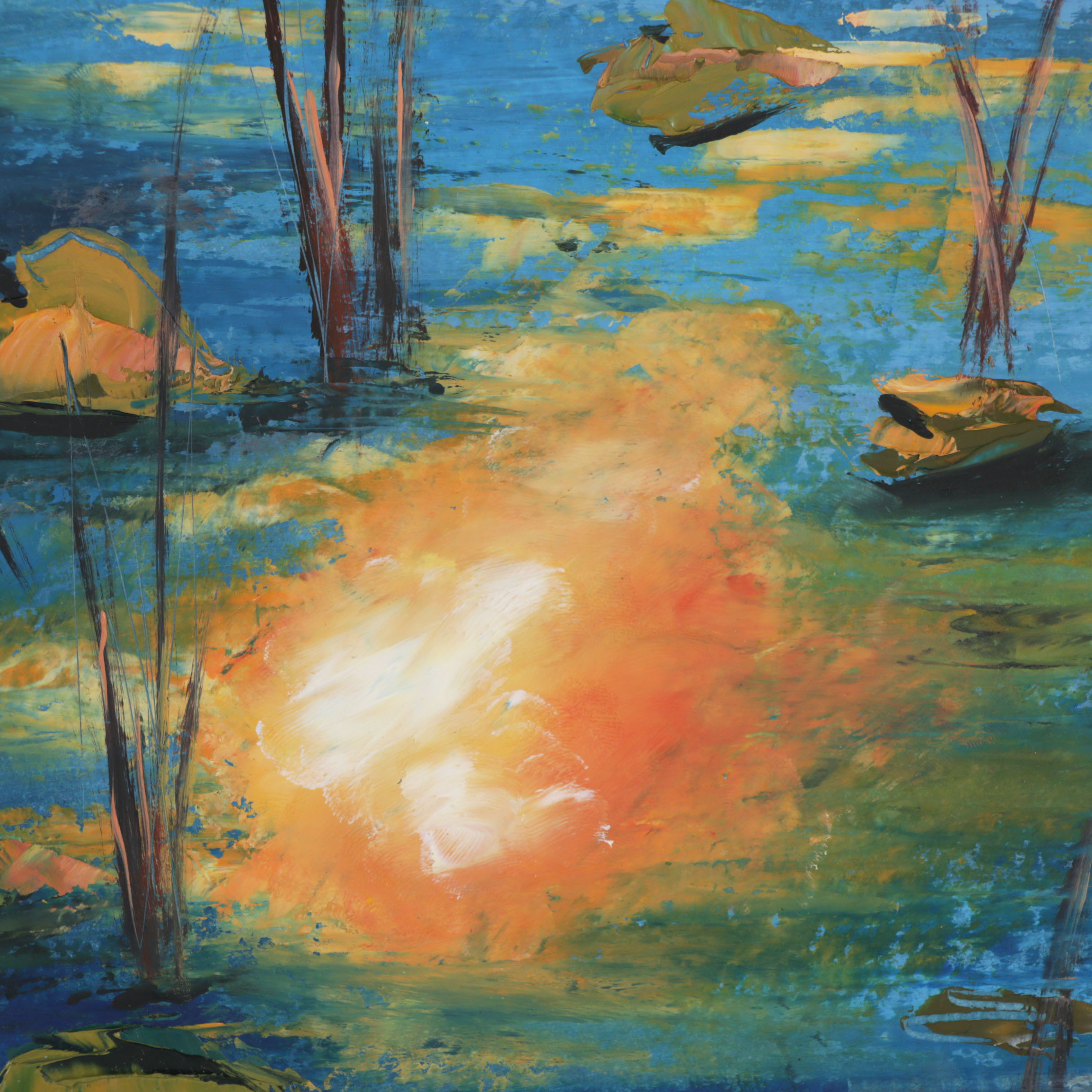 Oil Painting of a Landscape Scene