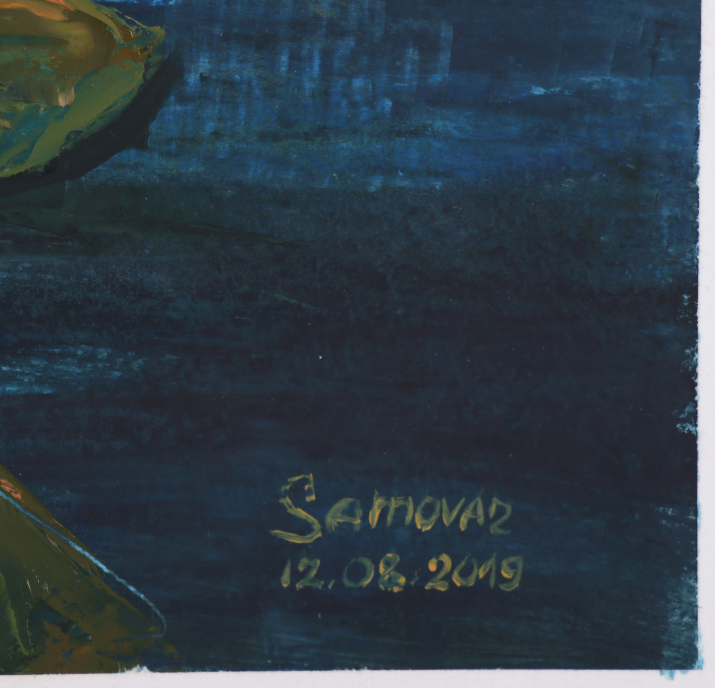 Oil Painting of a Landscape Scene