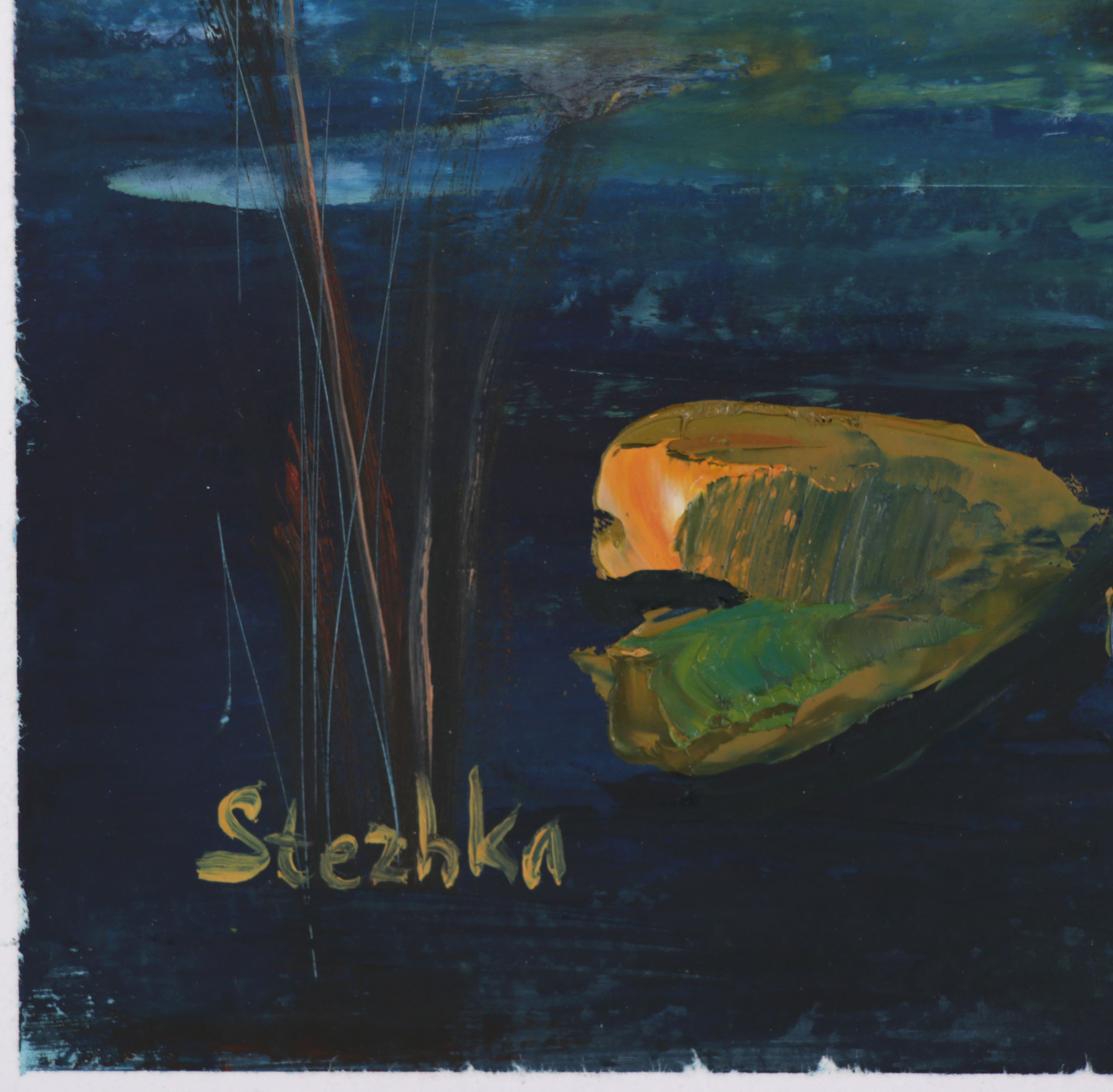 Oil Painting of a Landscape Scene