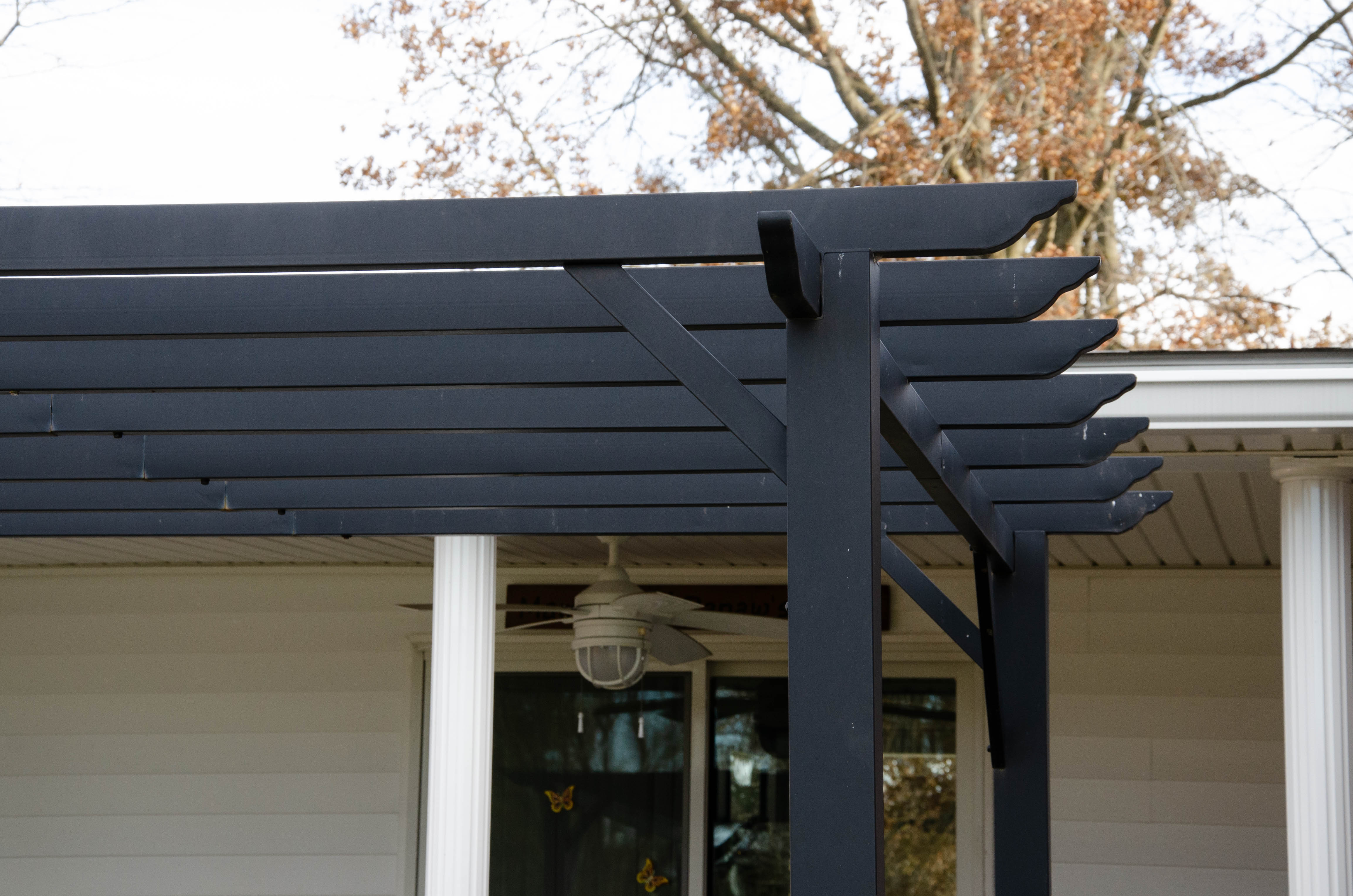 Garden Treasures Aluminum Pergola with Removable Shade Canopy