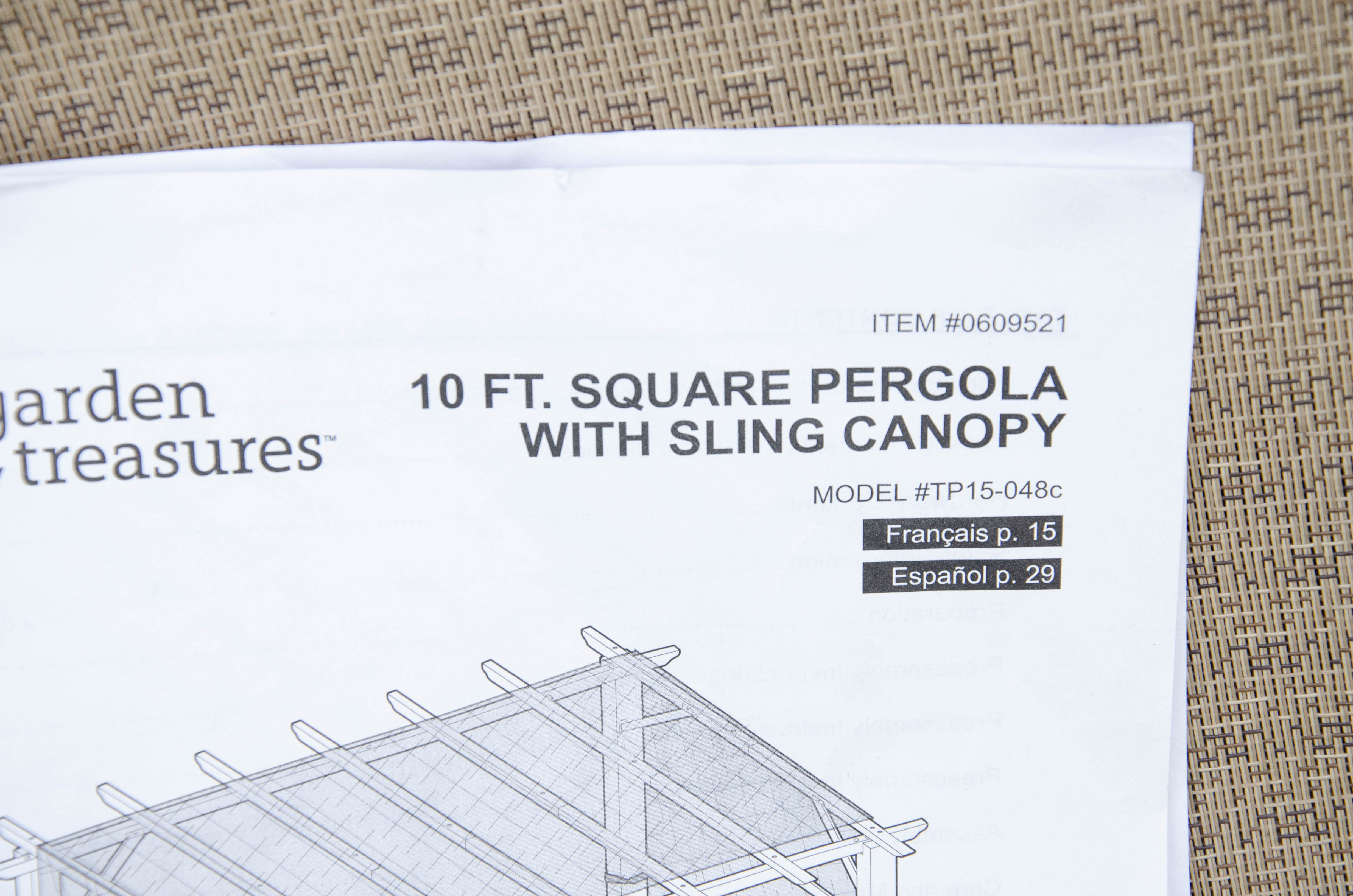 Garden Treasures Aluminum Pergola with Removable Shade Canopy