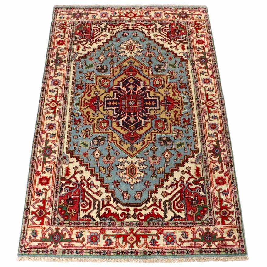 5' x 8'2 Hand-Knotted Indo-Persian Heriz Serapi Rug, 2010s