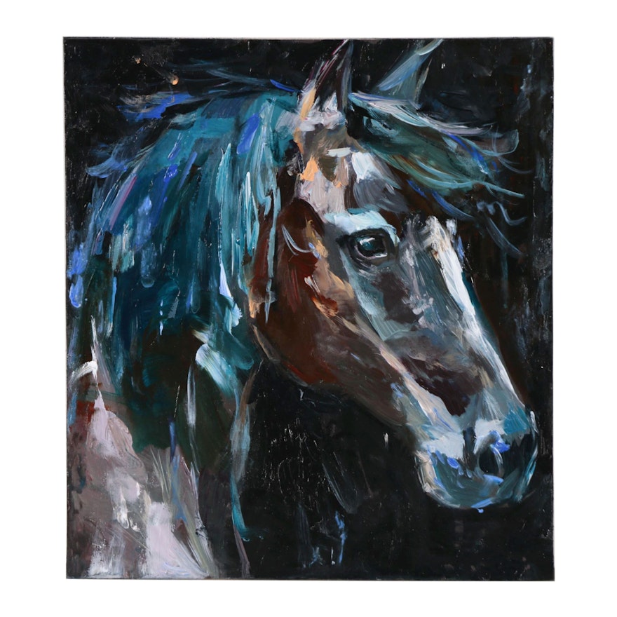 Adam Deda Oil Painting "Brown Horse"
