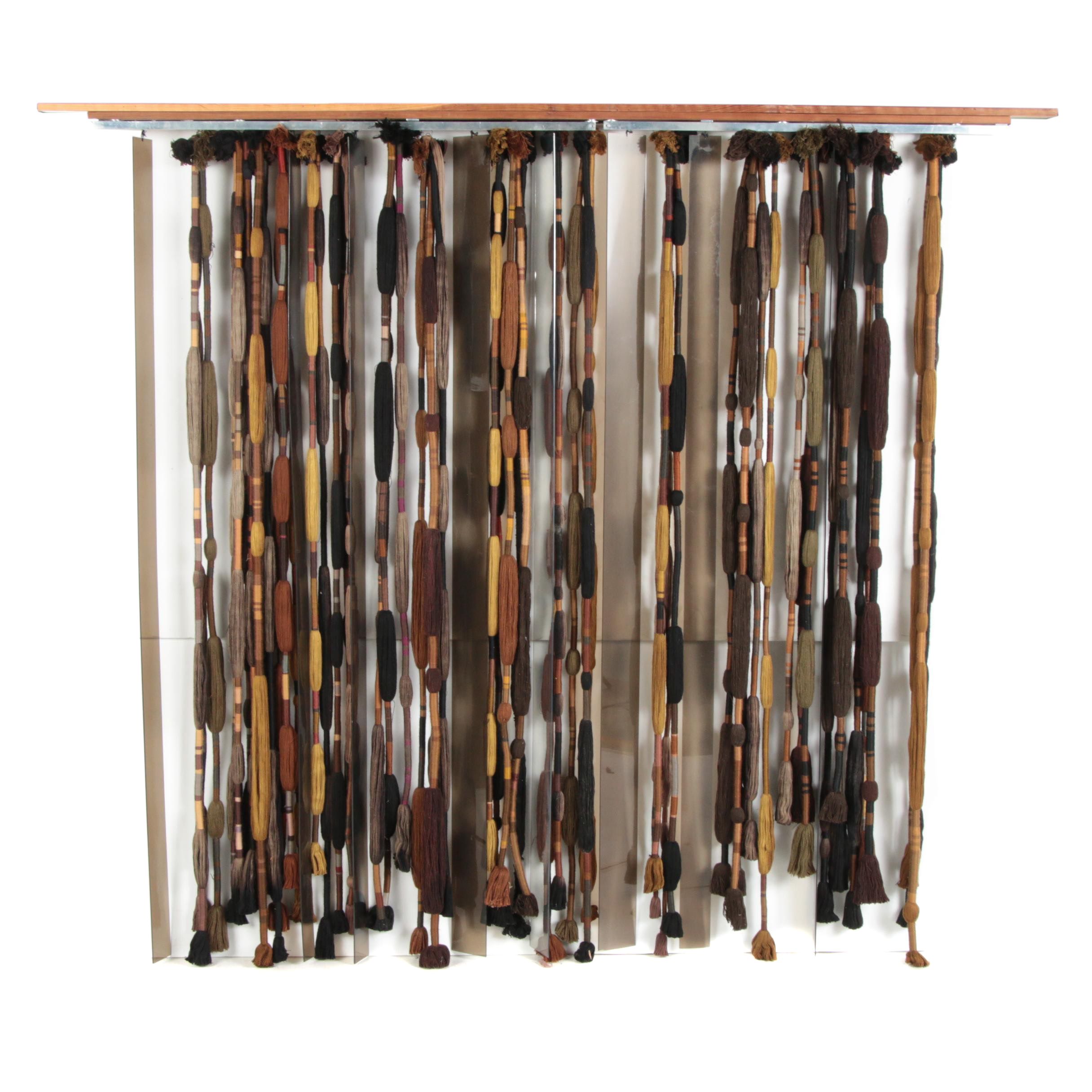 Robert Kidd Monumental Modern Acrylic and Yarn Hanging Wall Sculpture