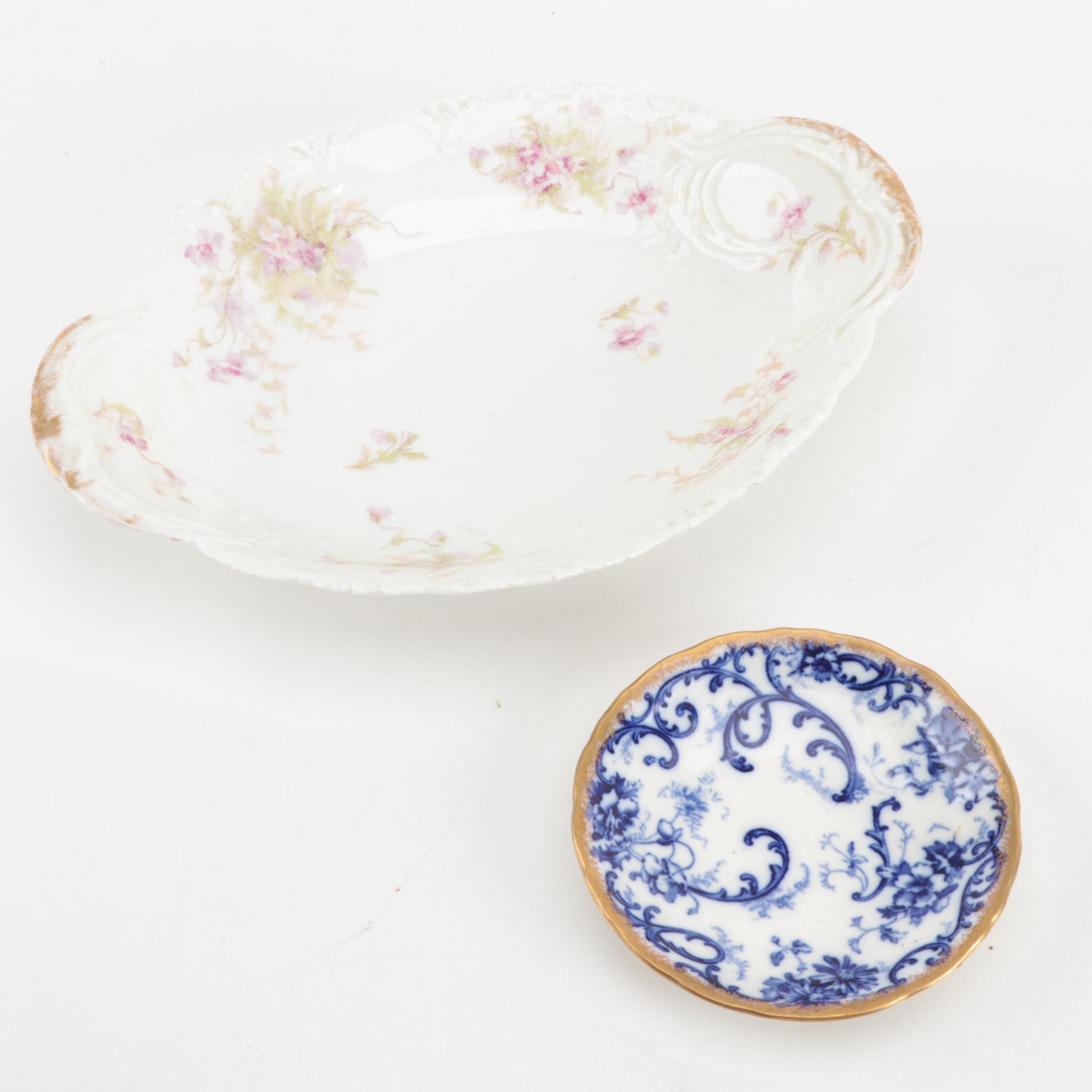 European Floral Dinnerware and Serving Pieces Including Limoges