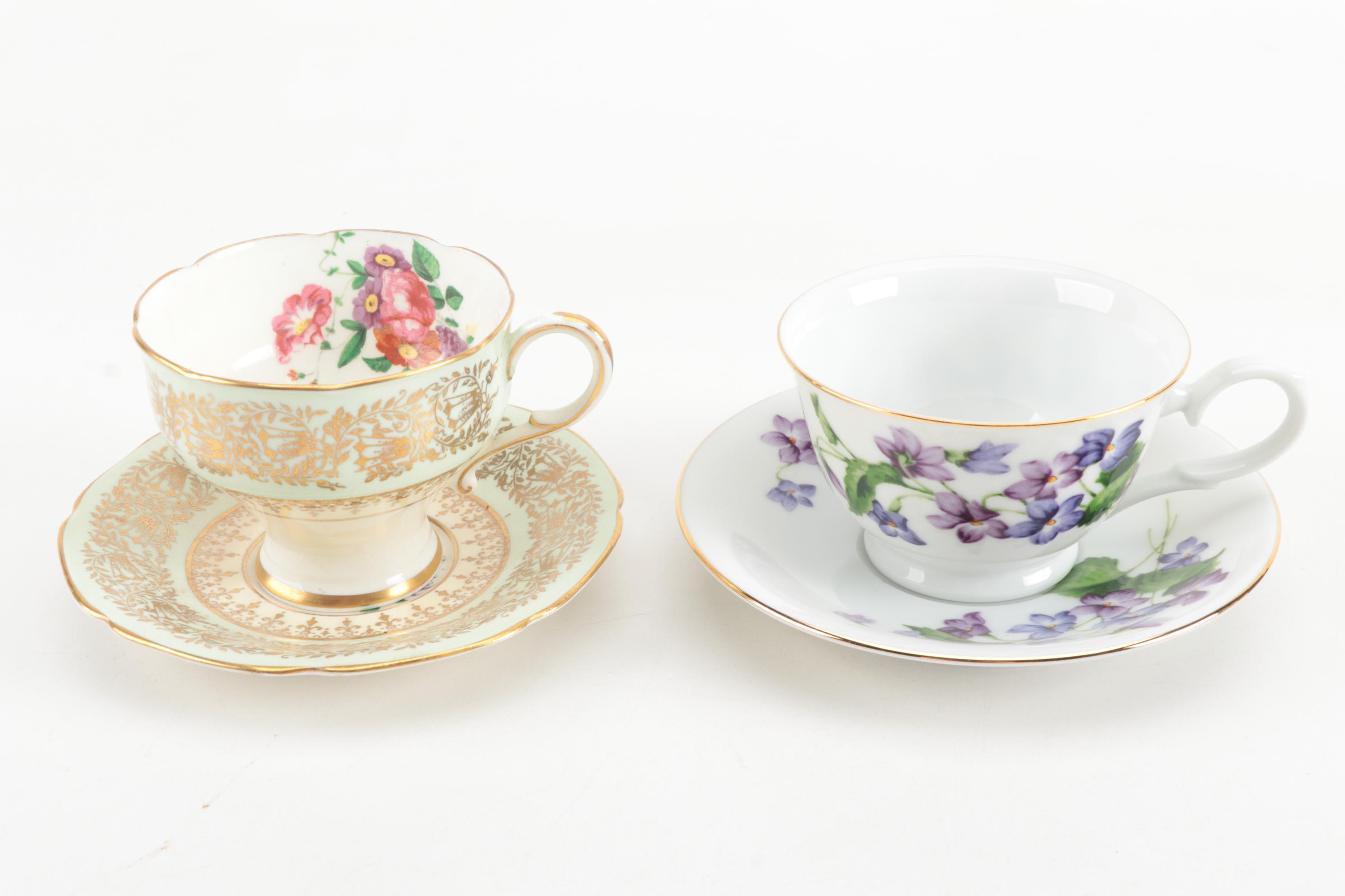 European Floral Dinnerware and Serving Pieces Including Limoges