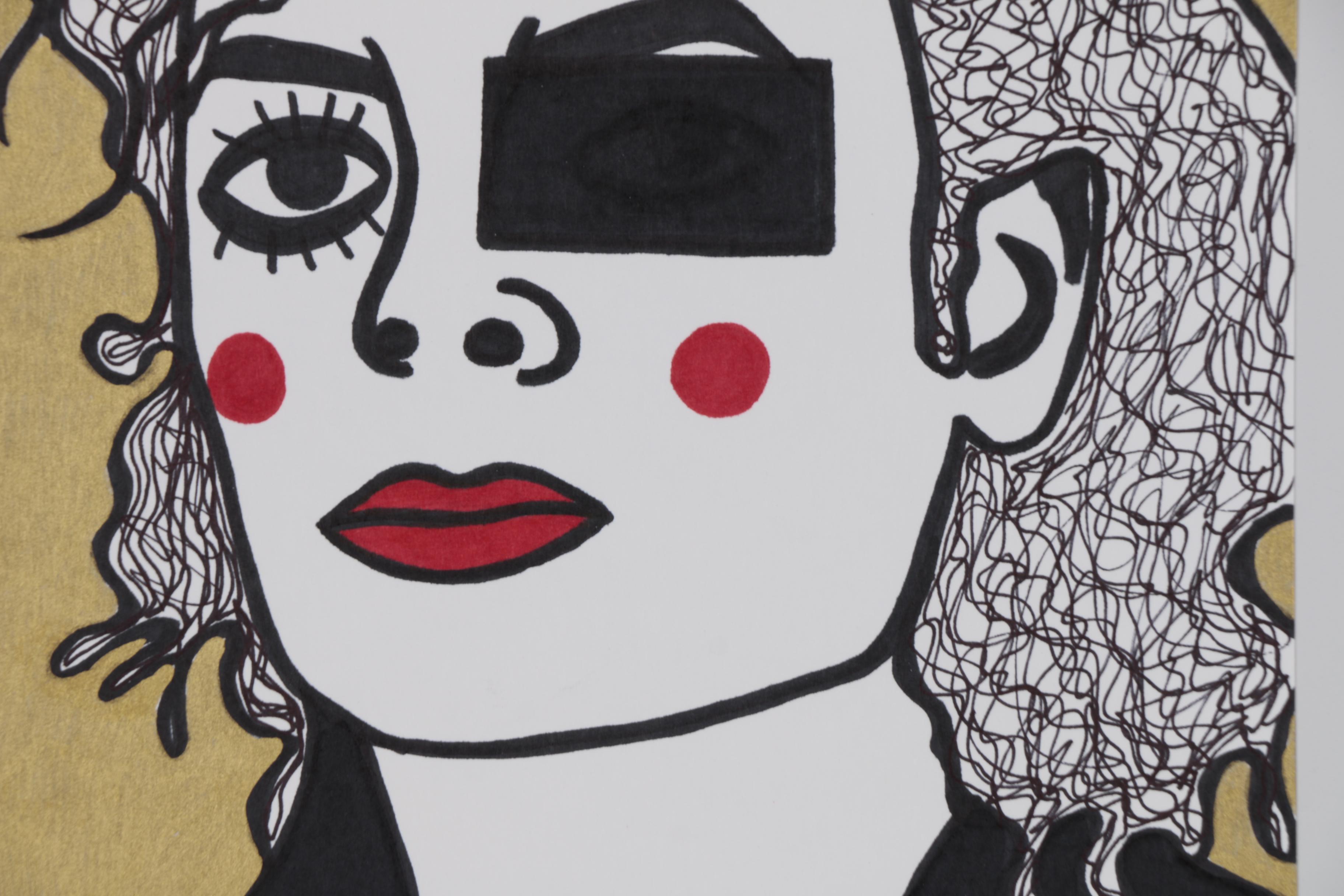 HiKari Ink and Acrylic Painting "Michael Jackson"