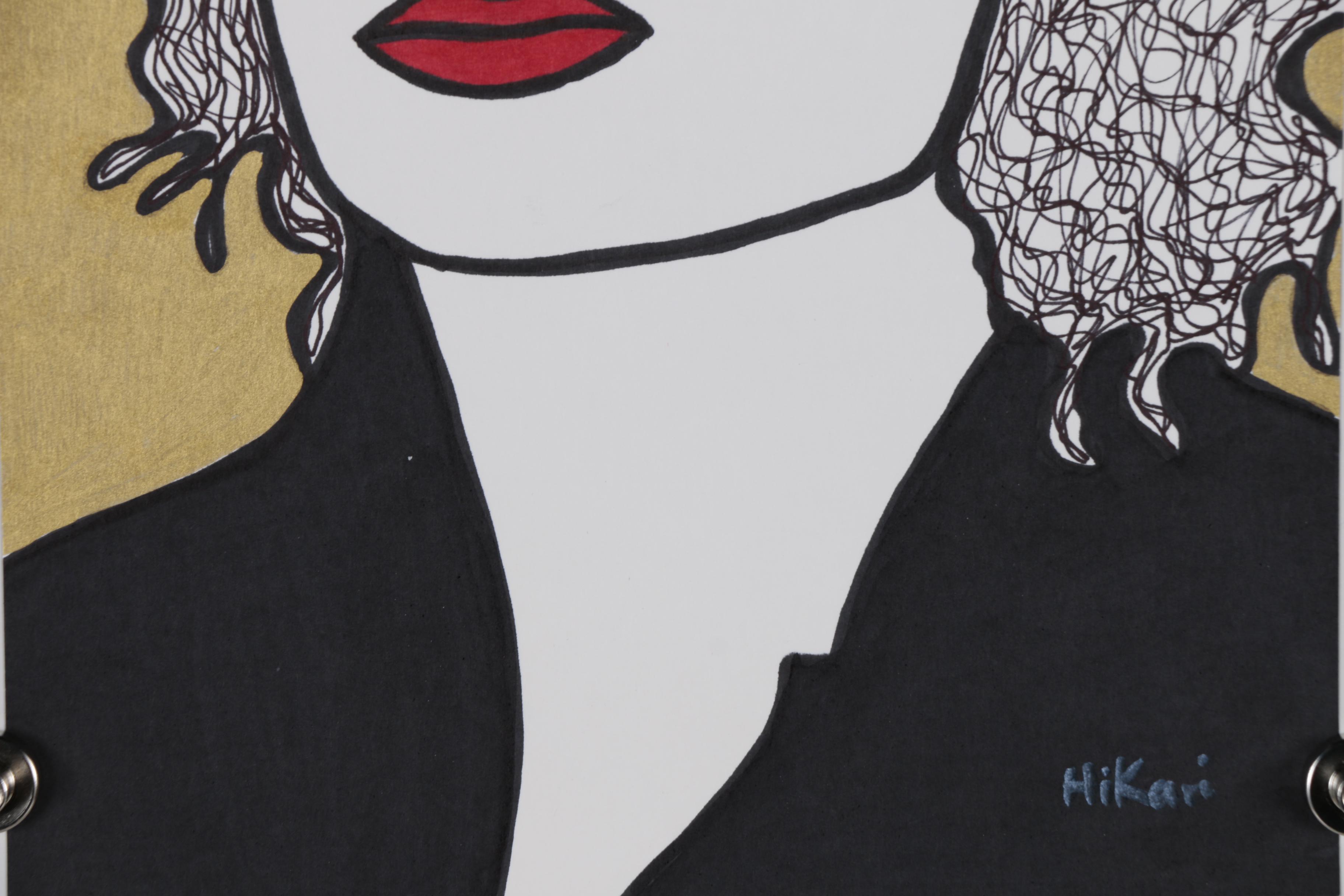 HiKari Ink and Acrylic Painting "Michael Jackson"