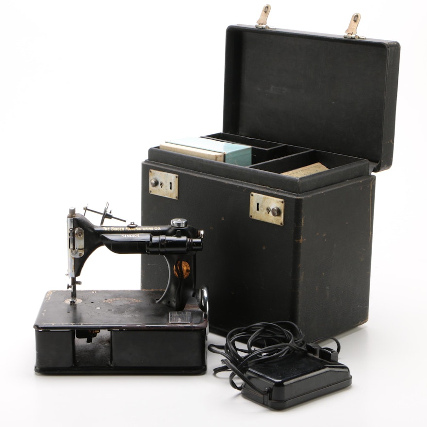 Singer Portable Electric Sewing Machine, Model 24-80, 1921