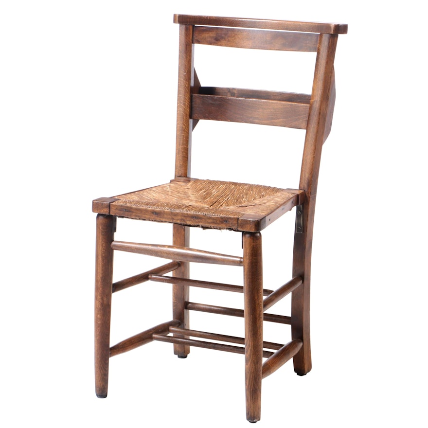 English Elm and Beech Church Chair, Late 19th/Early 20th Century