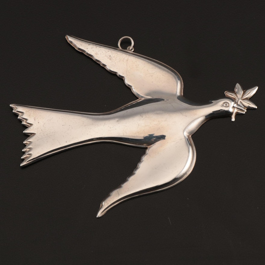 Gorham American Heritage Society "Mount Vernon Dove" Sterling Silver Ornament