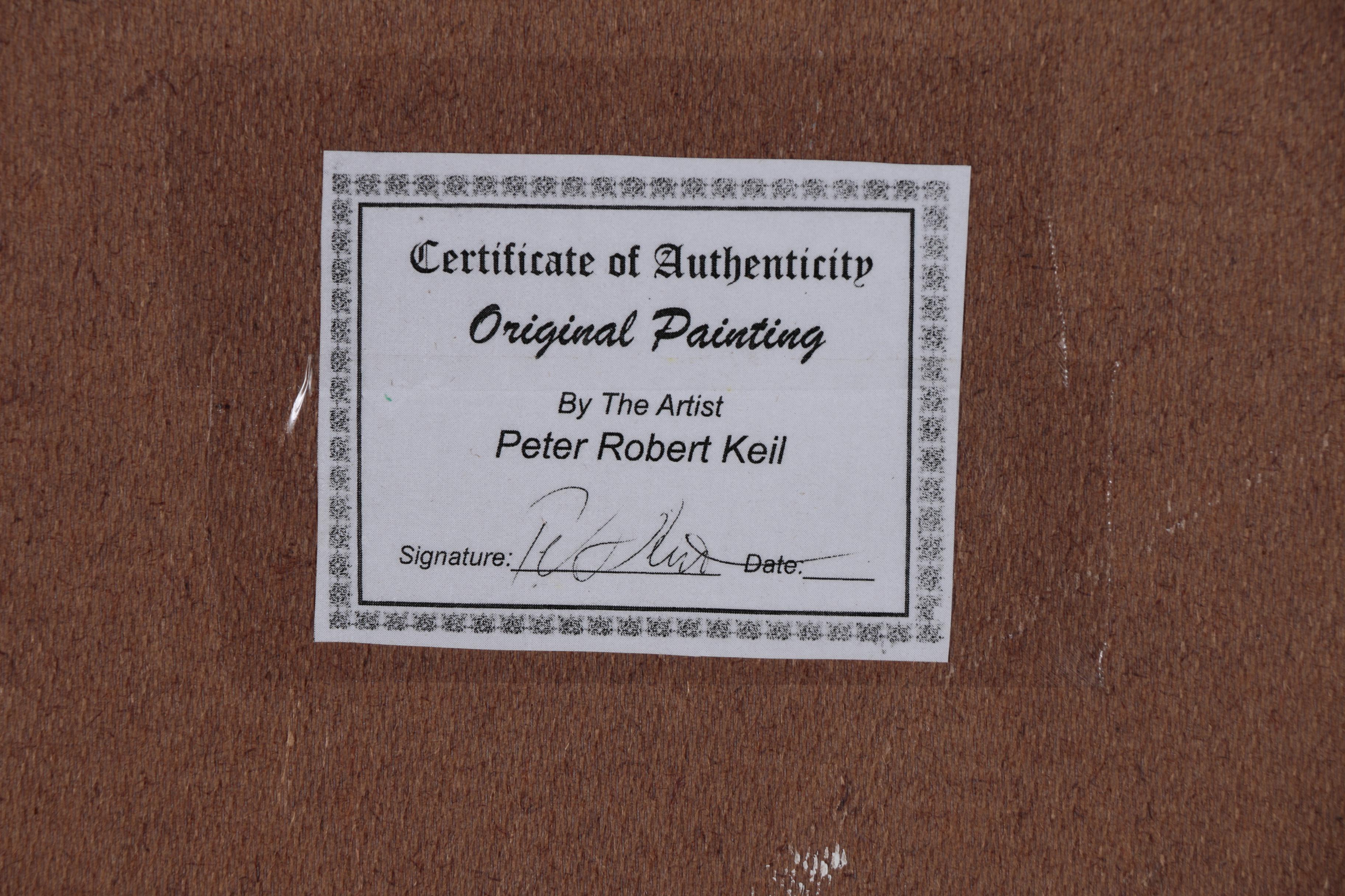 Peter Keil Oil Painting of Abstract Figure, 1992