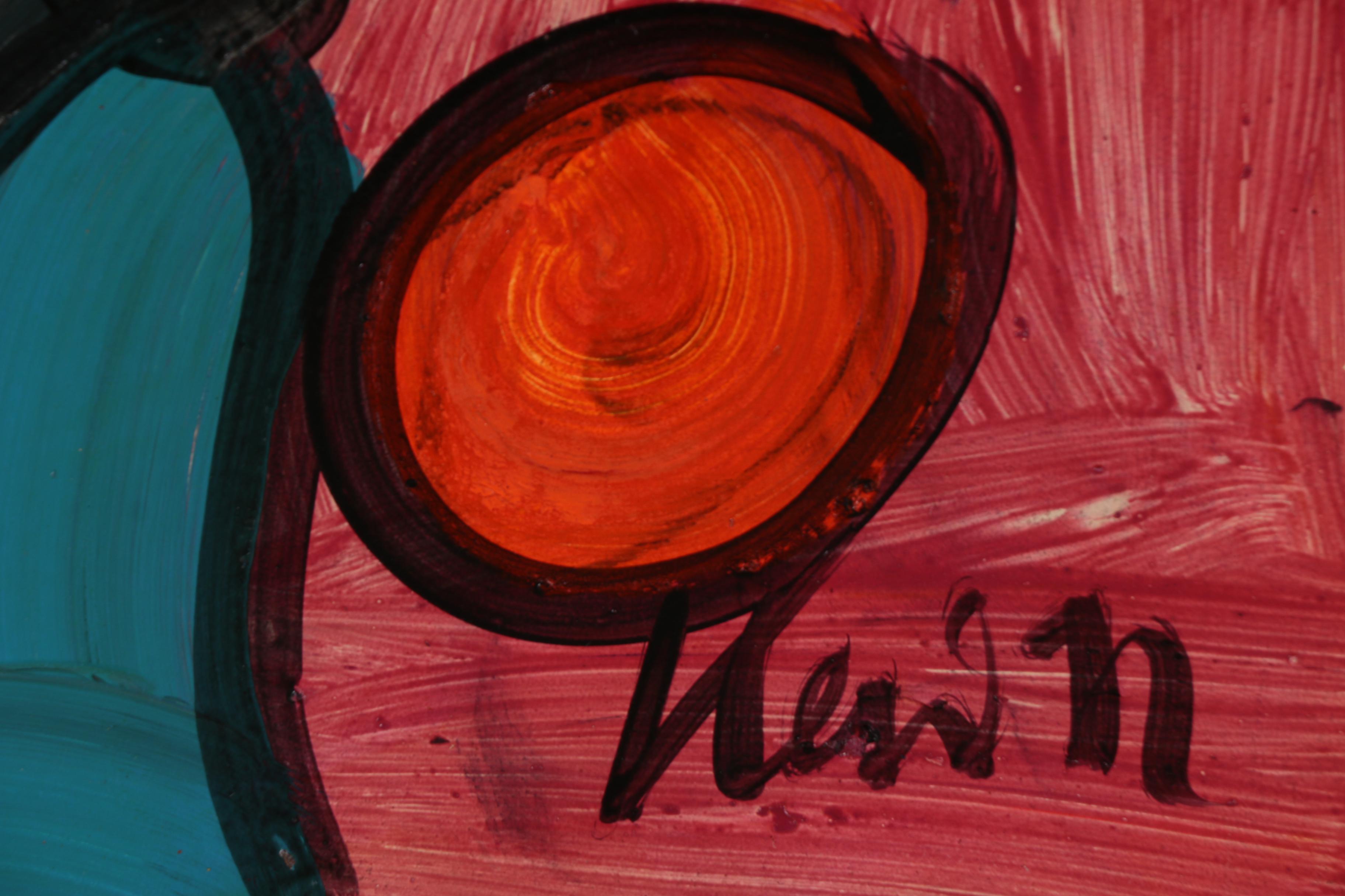 Peter Keil Oil Painting of Abstract Figure, 1992