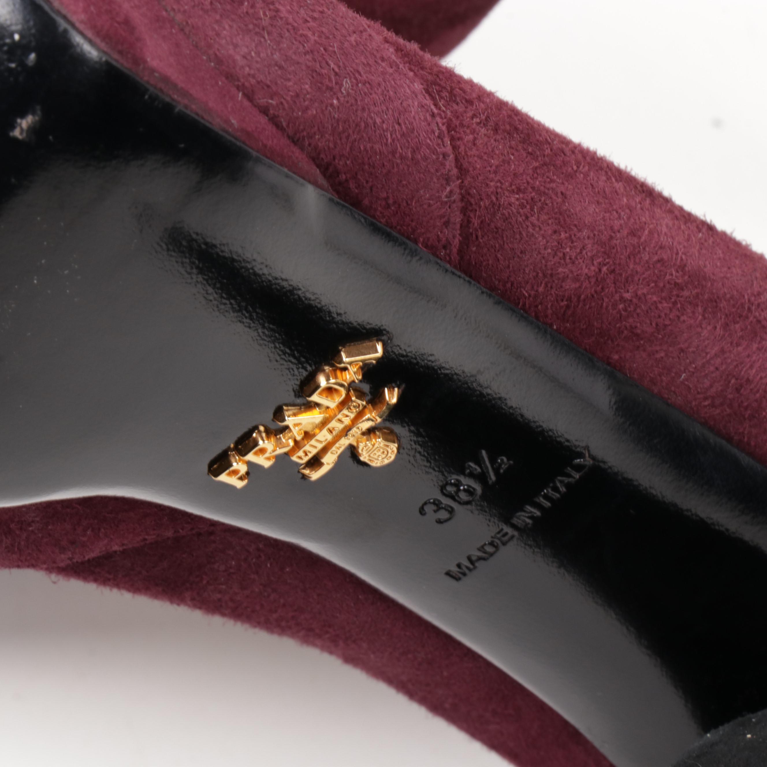 Prada Ribes Suede Leather Calzature Donna Camoscio Pumps