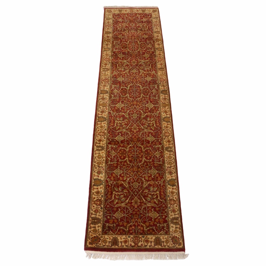2'7 x 10'7 Hand-Knotted Indo-Persian Tabriz Runner, 2000s