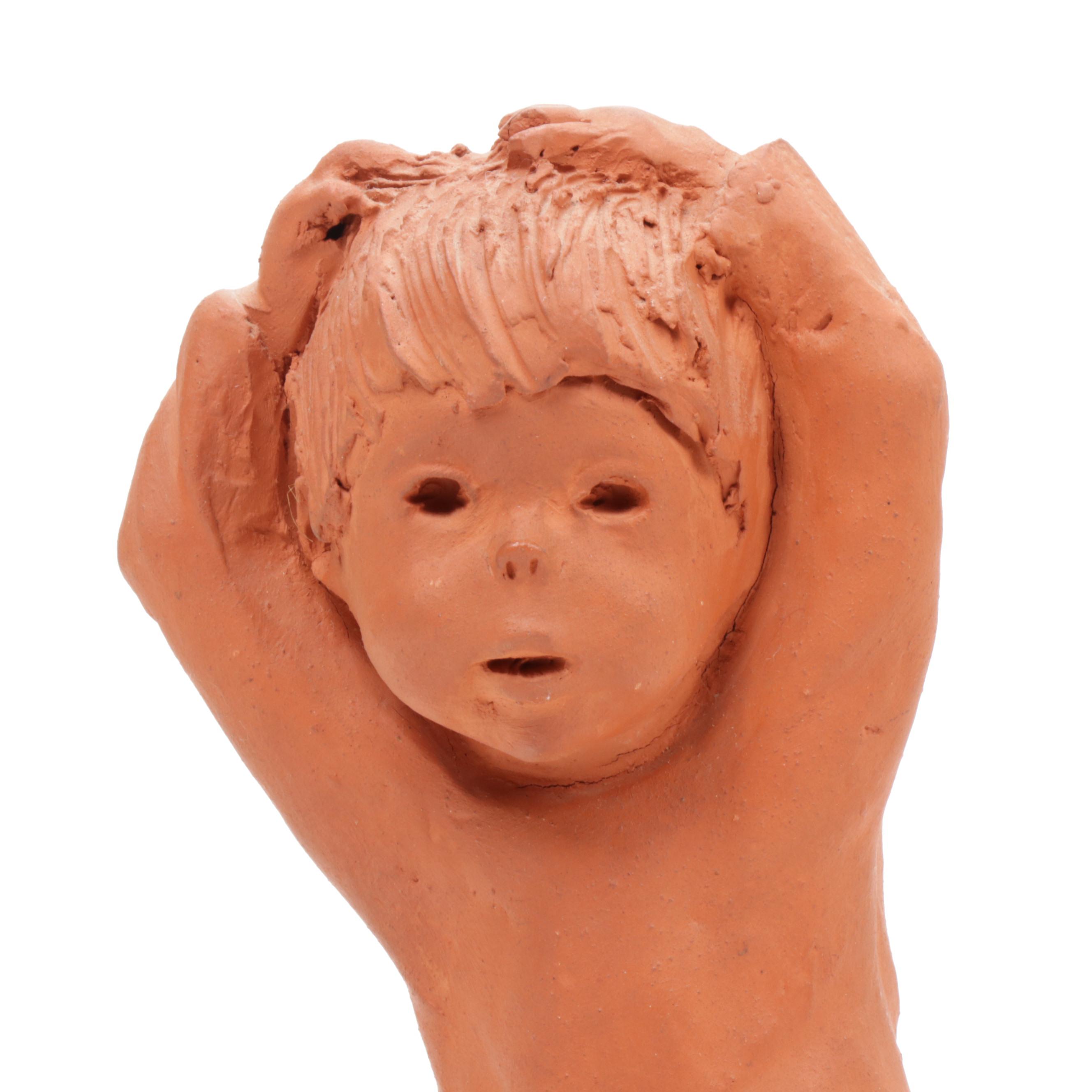 Anne Entis Terracotta Child Sculpture