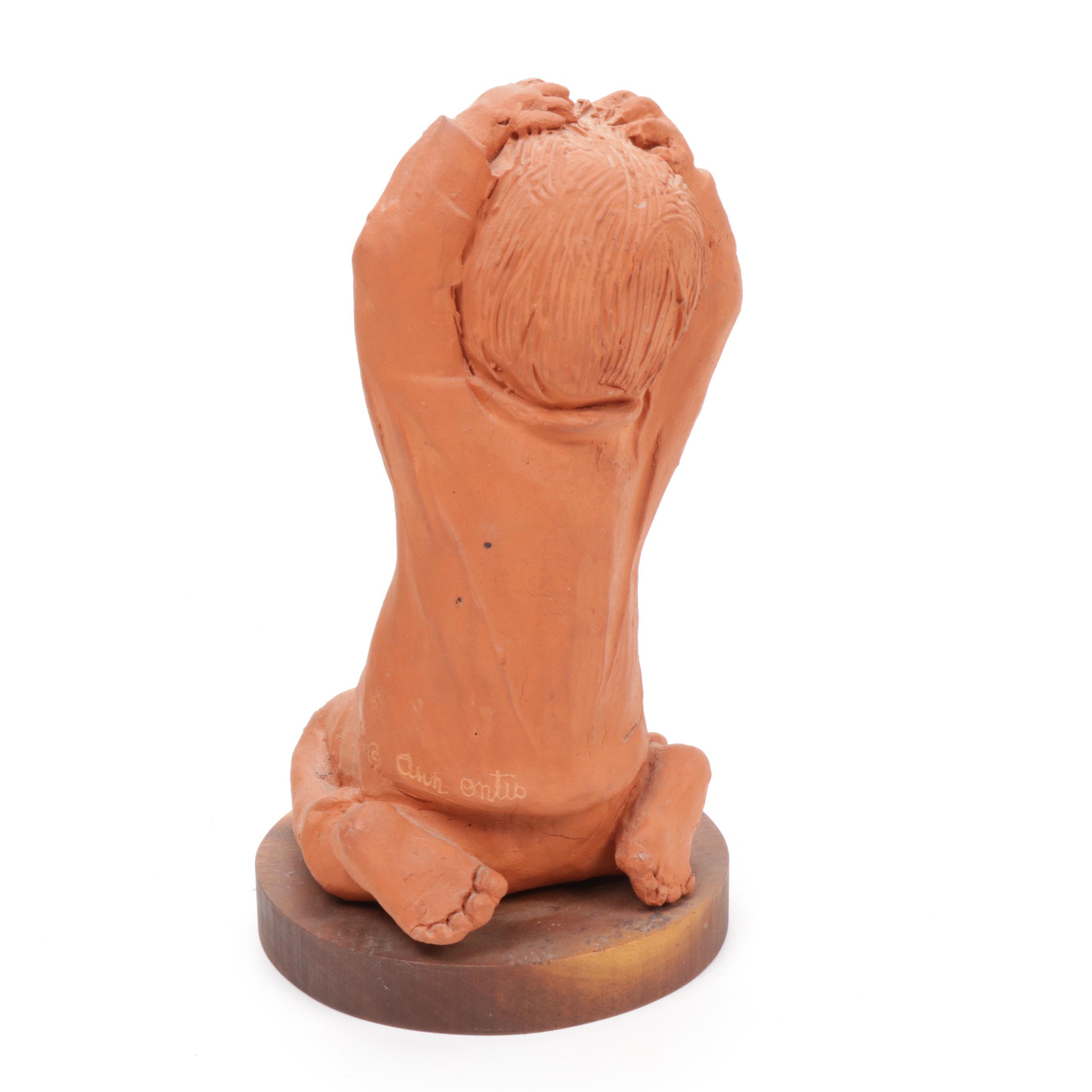 Anne Entis Terracotta Child Sculpture