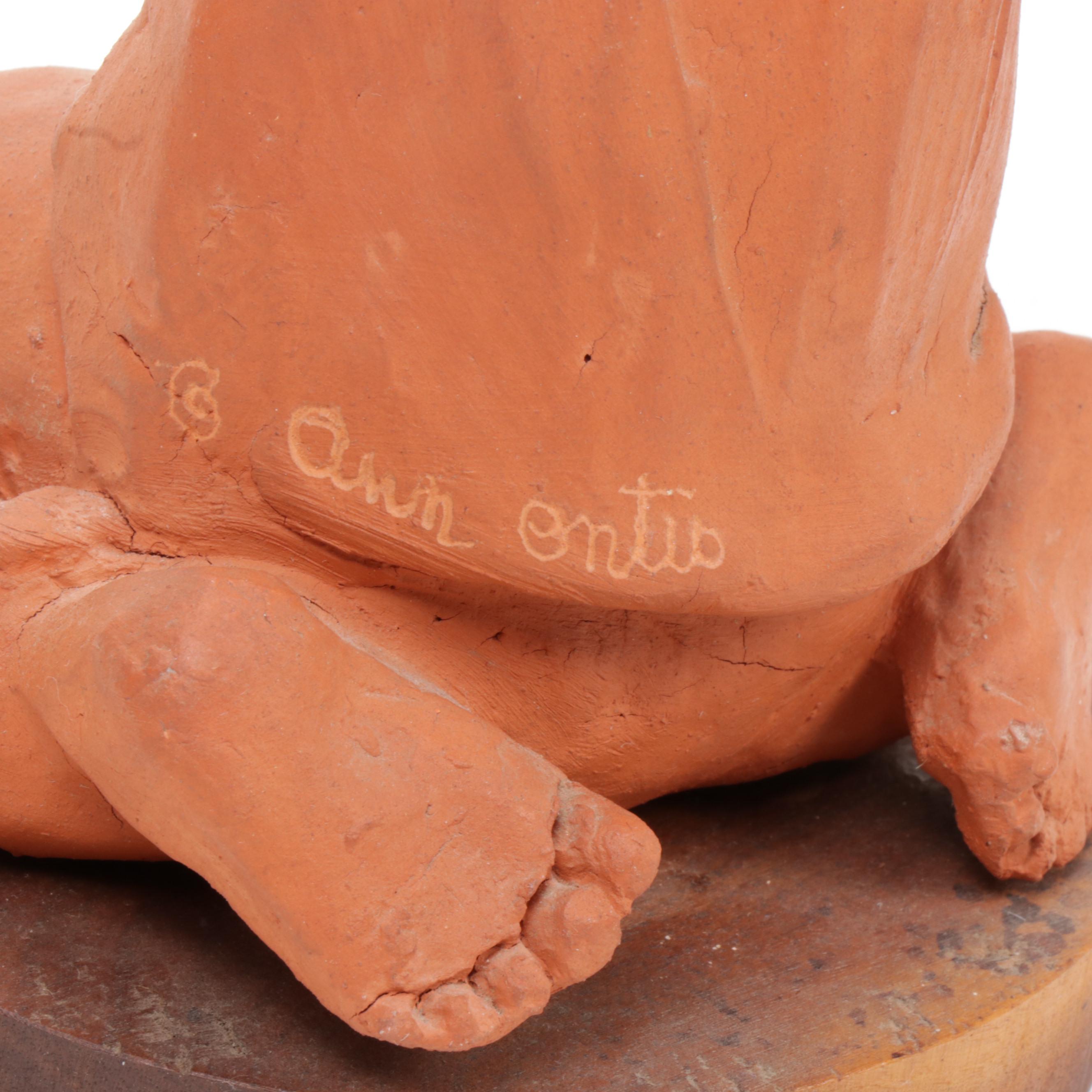Anne Entis Terracotta Child Sculpture
