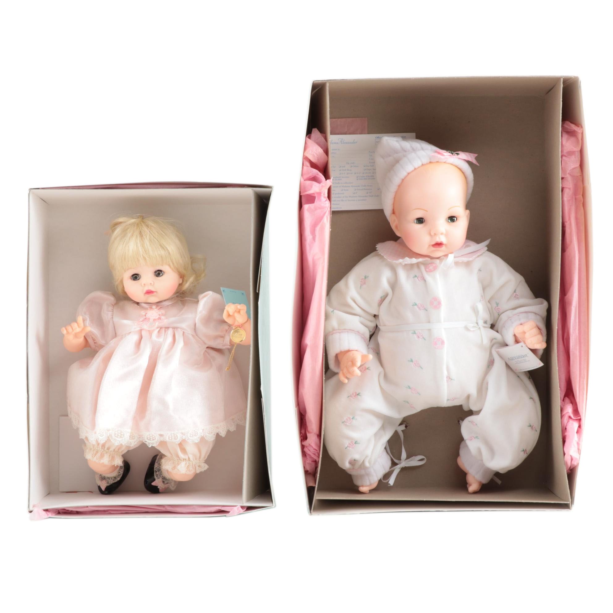 Madame Alexander 15" "Pink Sparkle Pussycat" and 18" "Baby Victoria" Dolls