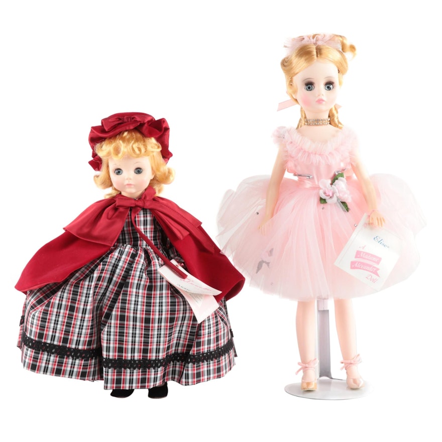 Madame Alexander 14" "Molly" and 18" "Elise" Dolls With Original Boxes
