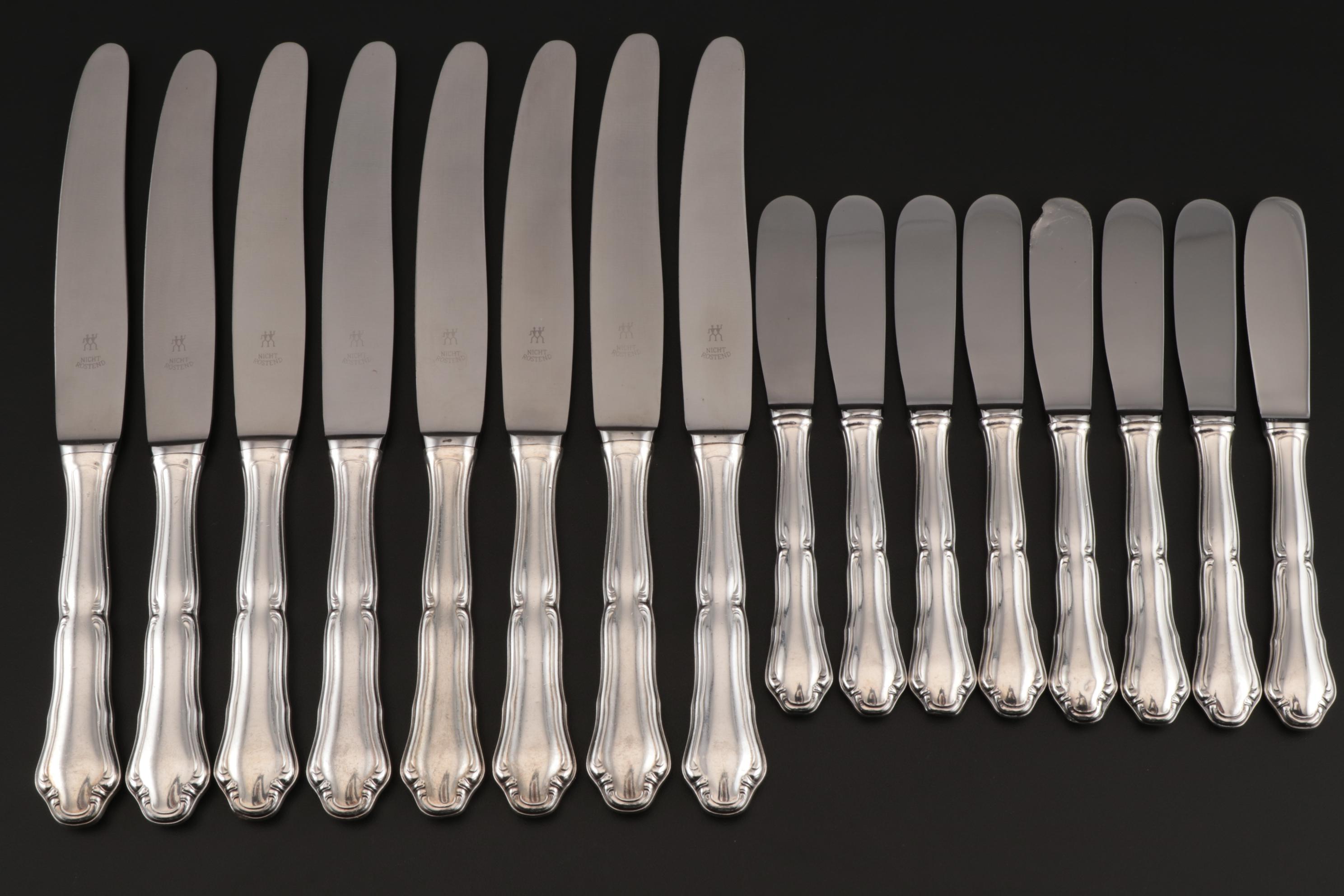 Mario Buccellati of Italy "Savoy" Sterling Silver Flatware, Late 20th Century