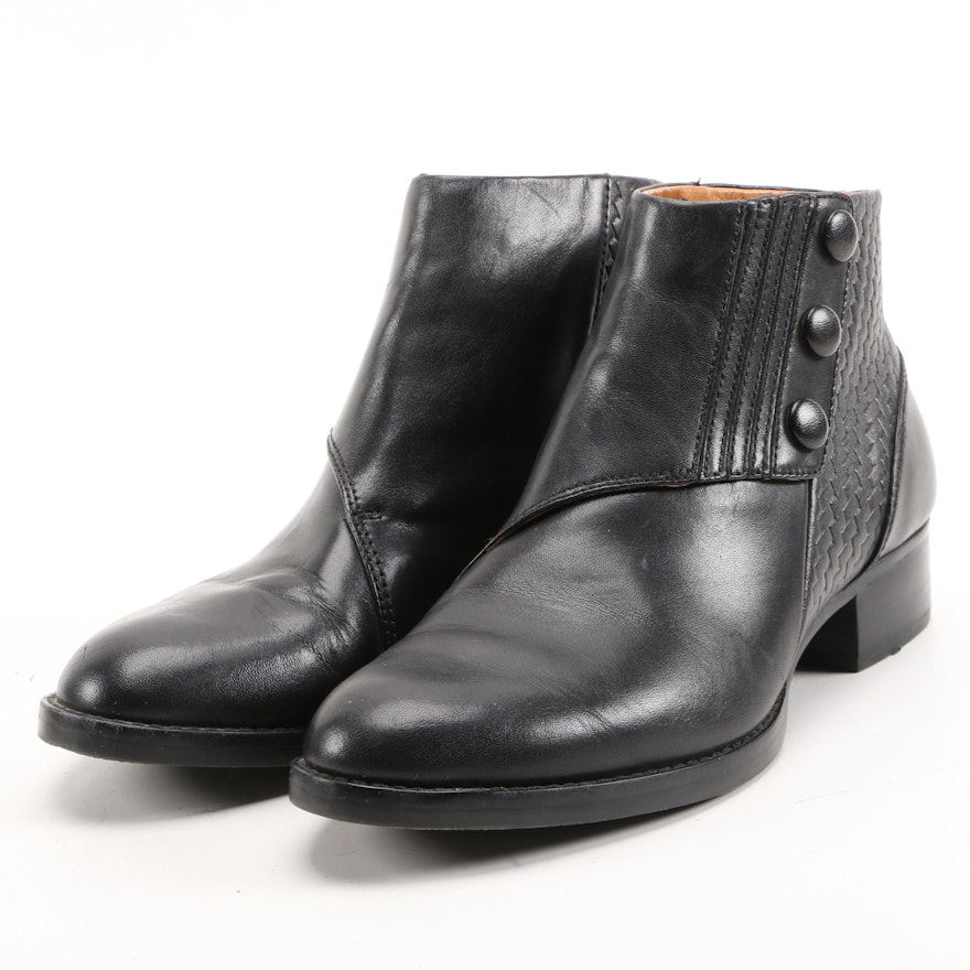 Ariat Black Leather Side Snap Booties