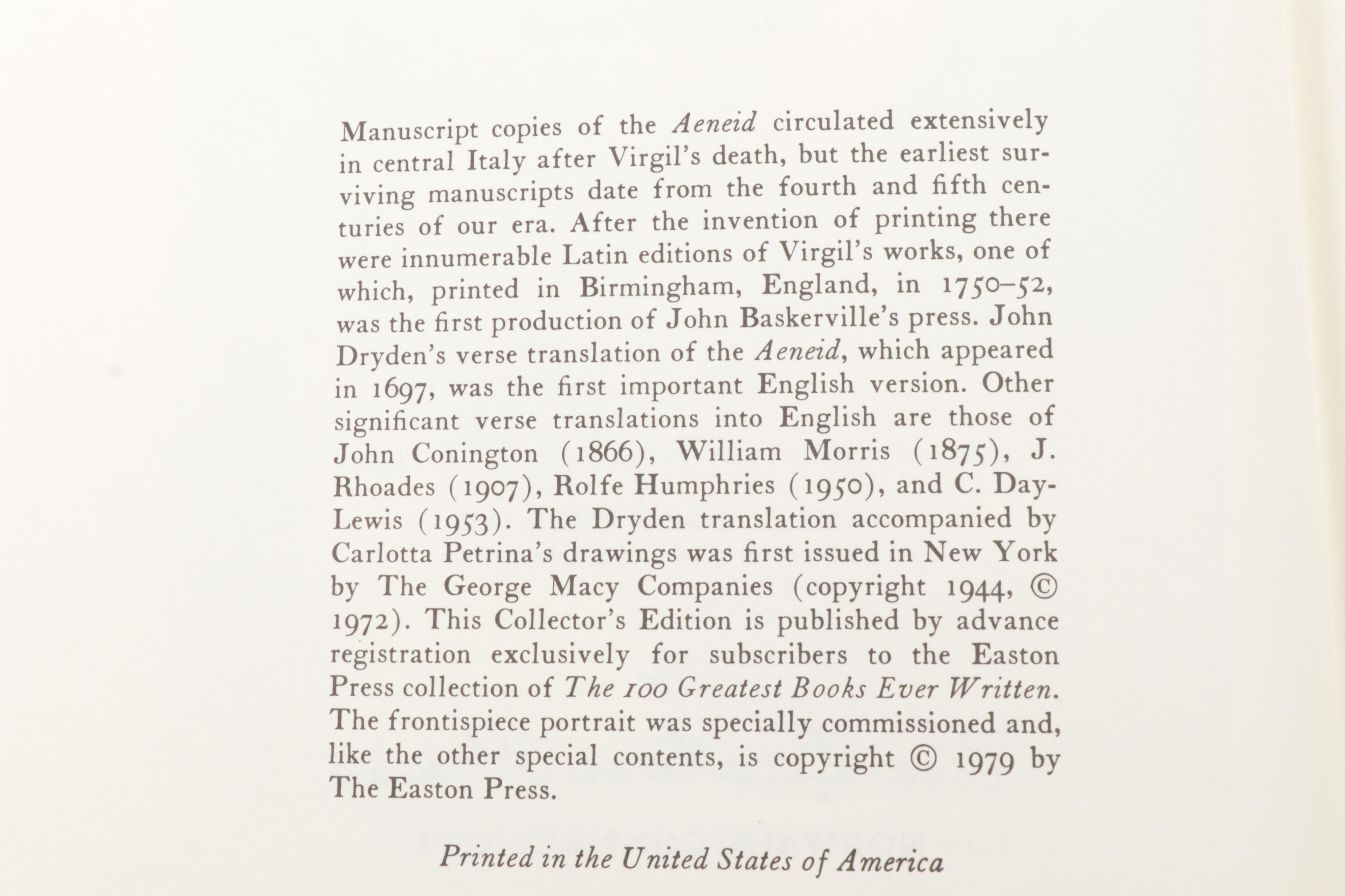 Easton Press Leather Bound Series "The 100 Greatest Books Ever Written"