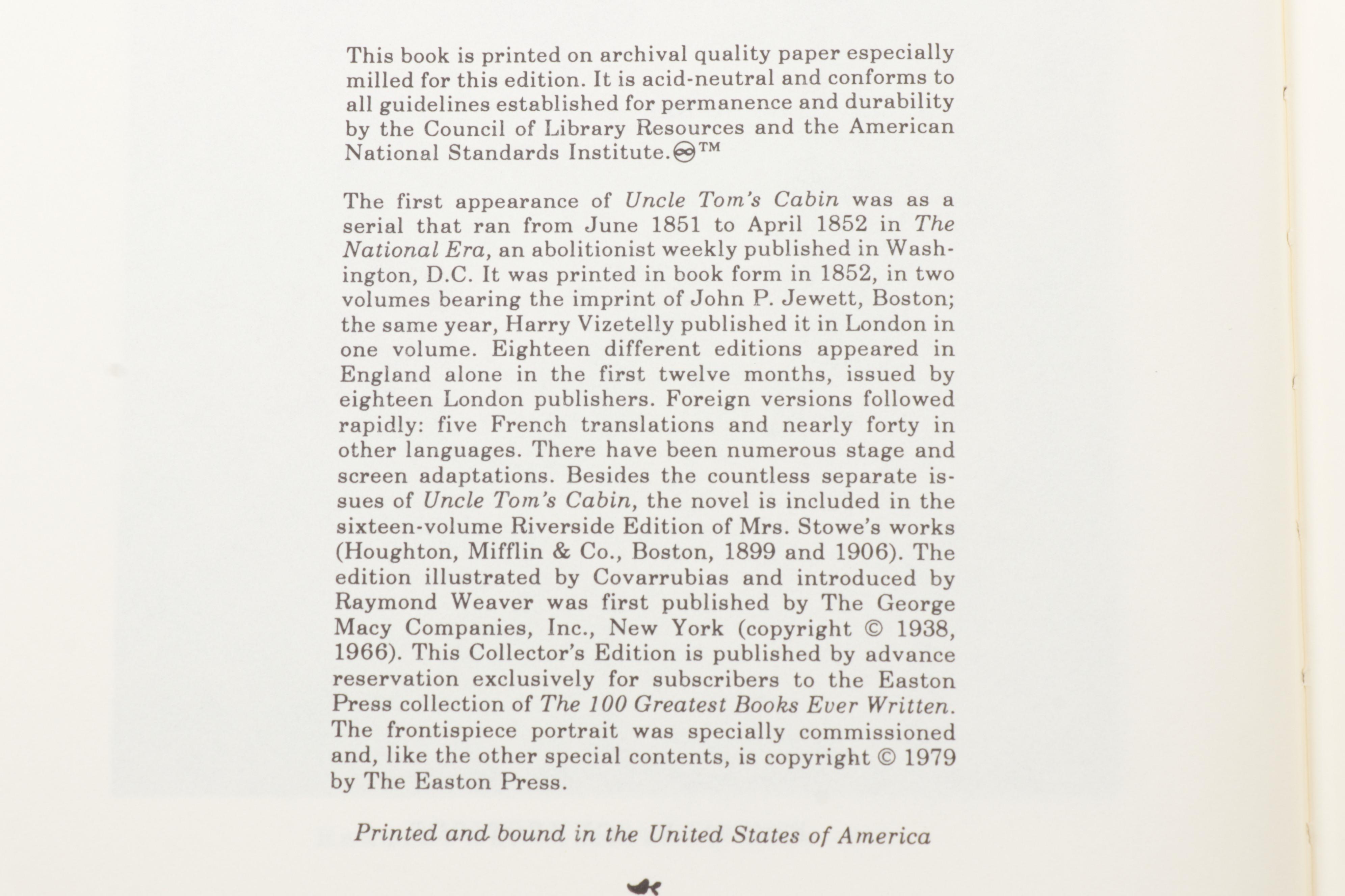 Easton Press Leather Bound Series "The 100 Greatest Books Ever Written"