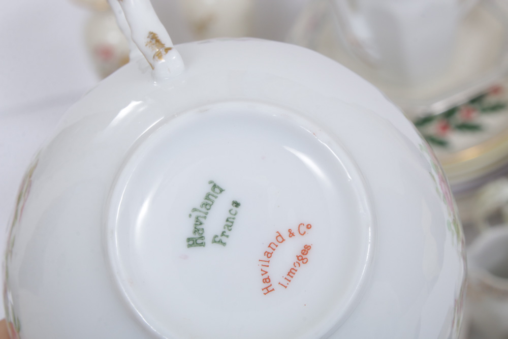 Lenox, Haviland and Other Porcelain Teacups, Serveware and Table Accessories