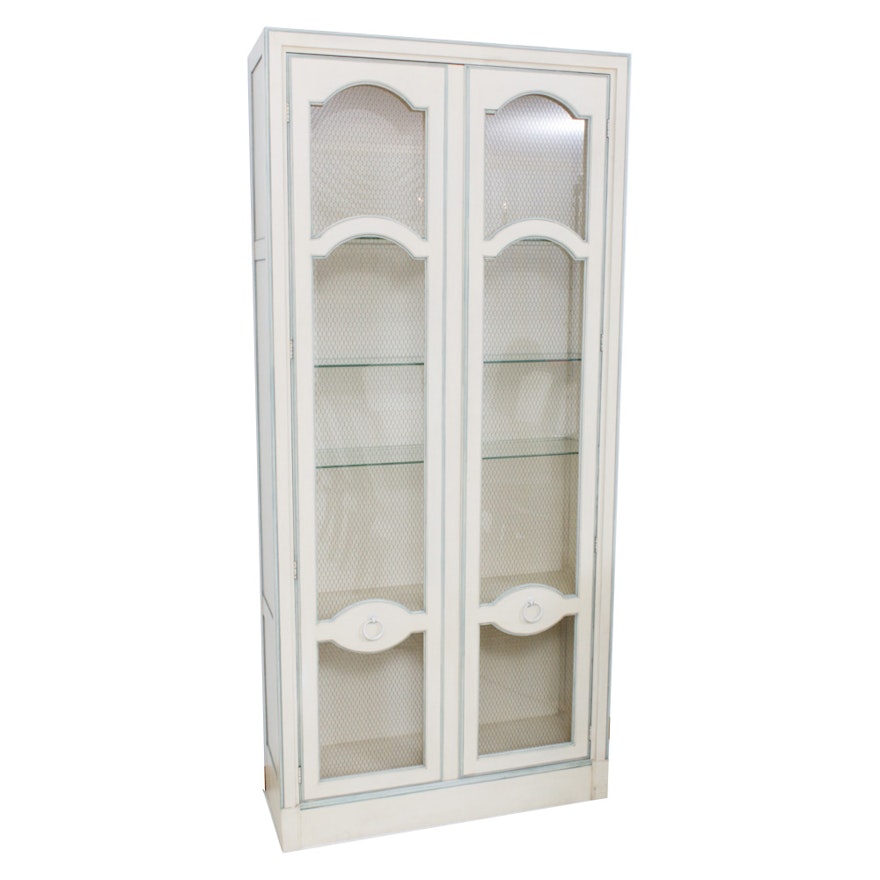 French Provincial Style China Cabinet, Mid to Late 20th Century