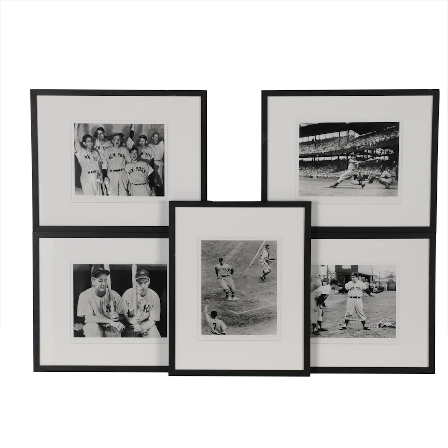 Framed New York Times Photo Collection of  Yankees Players