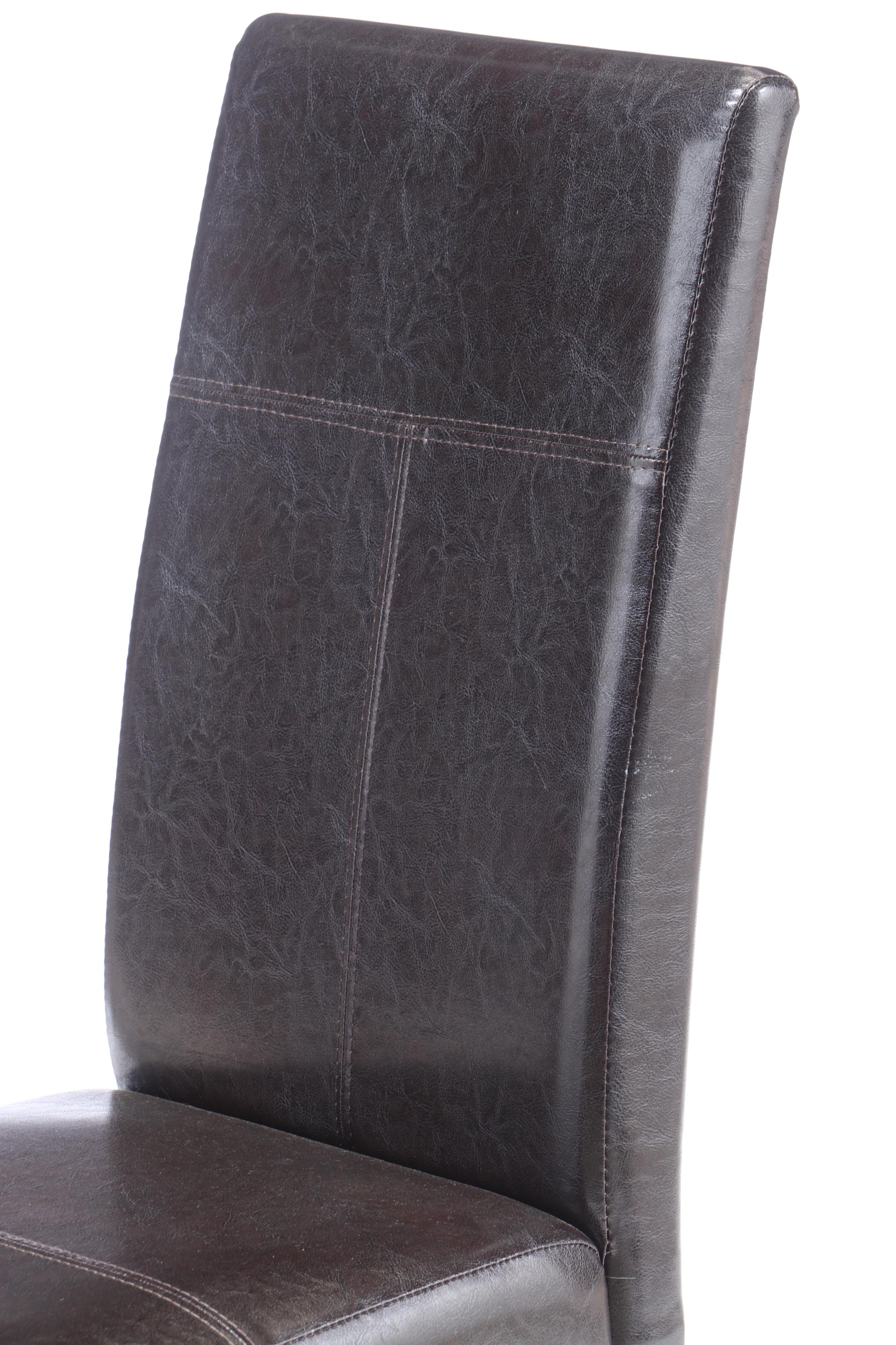 Contemporary Faux Leather Parsons Side Chairs