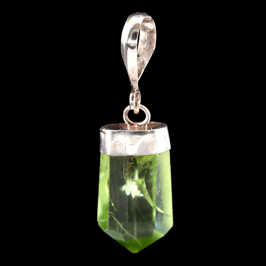 Sterling Silver Peridot Pendant