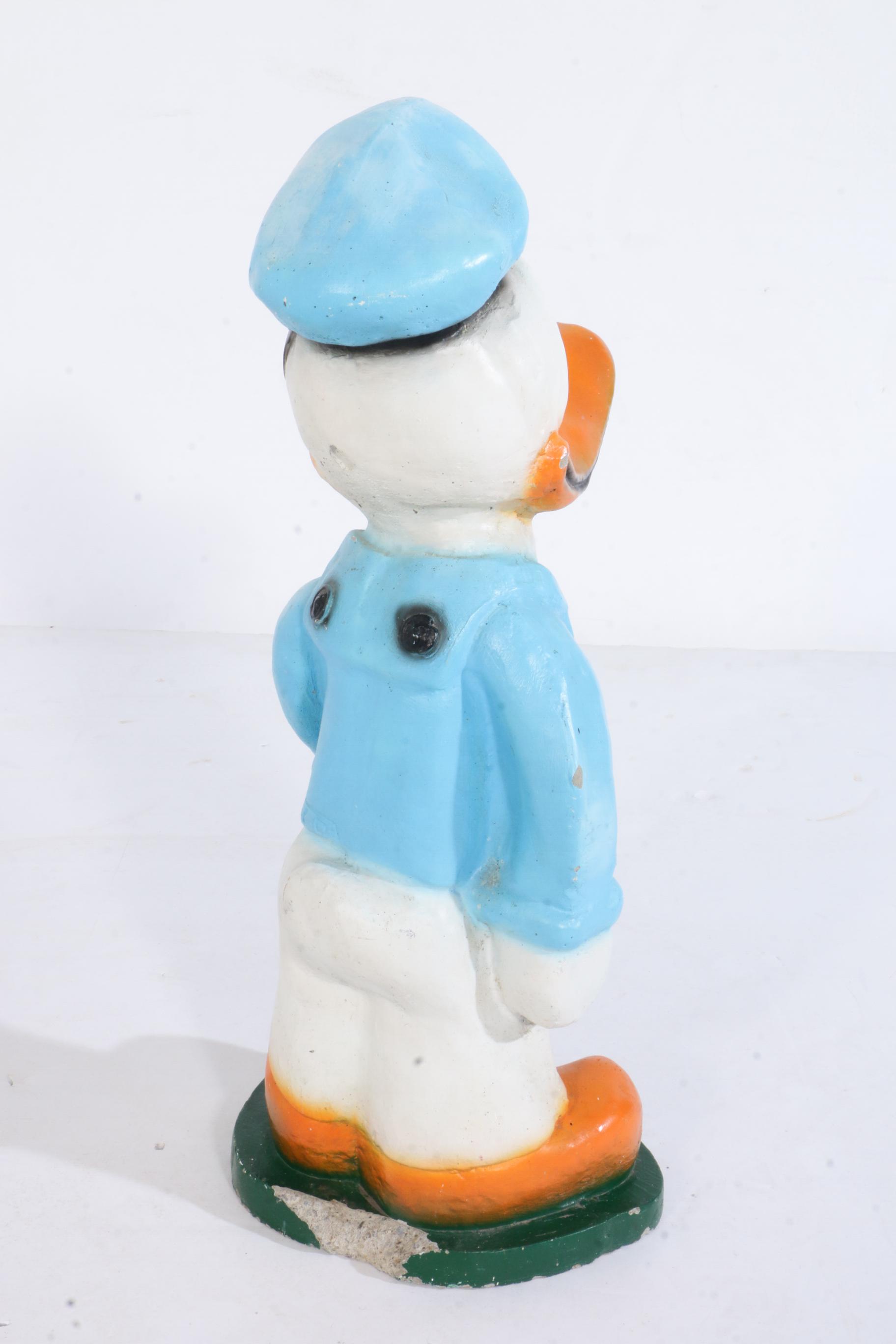 Cast Concrete Donald Duck Sculpture