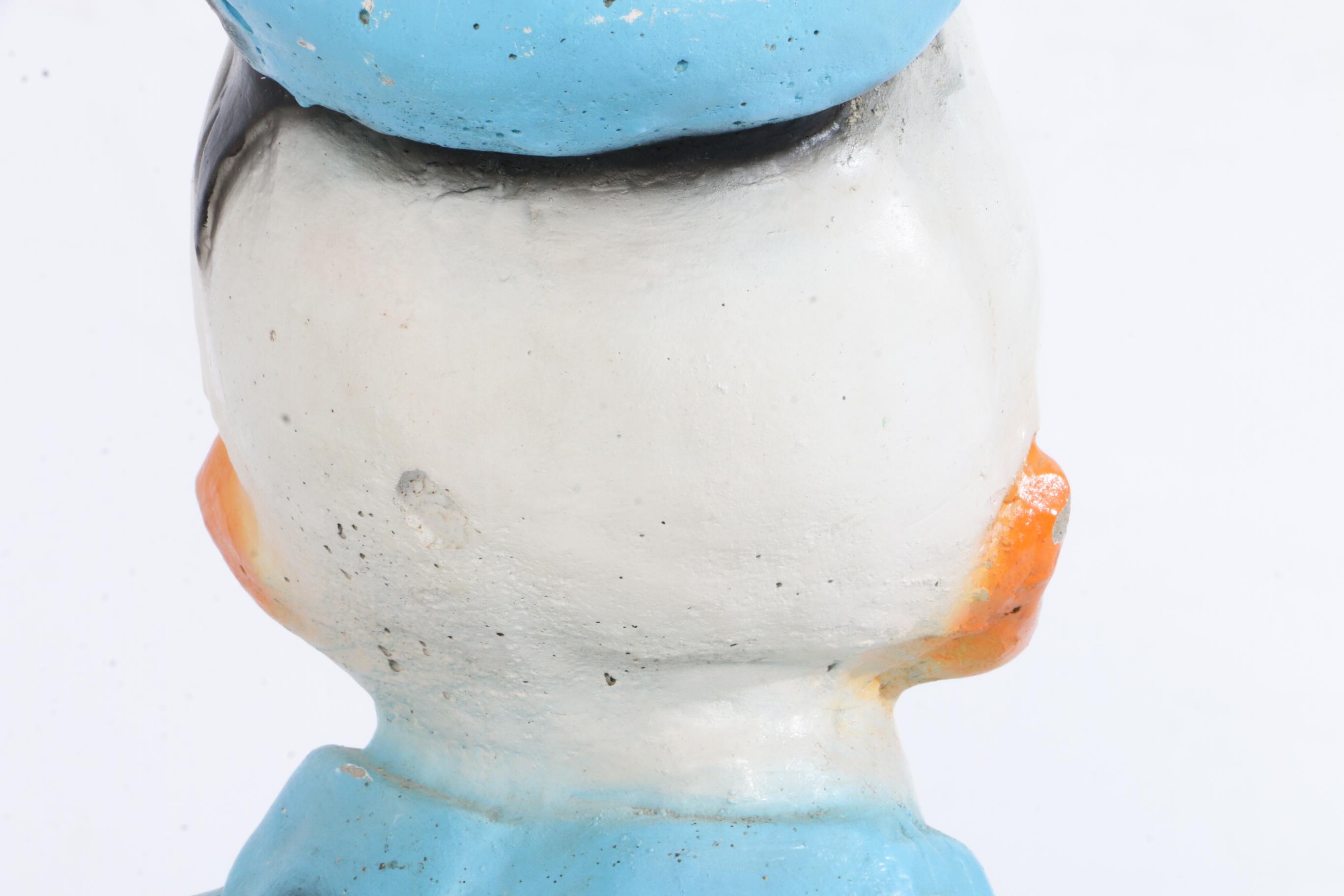 Cast Concrete Donald Duck Sculpture