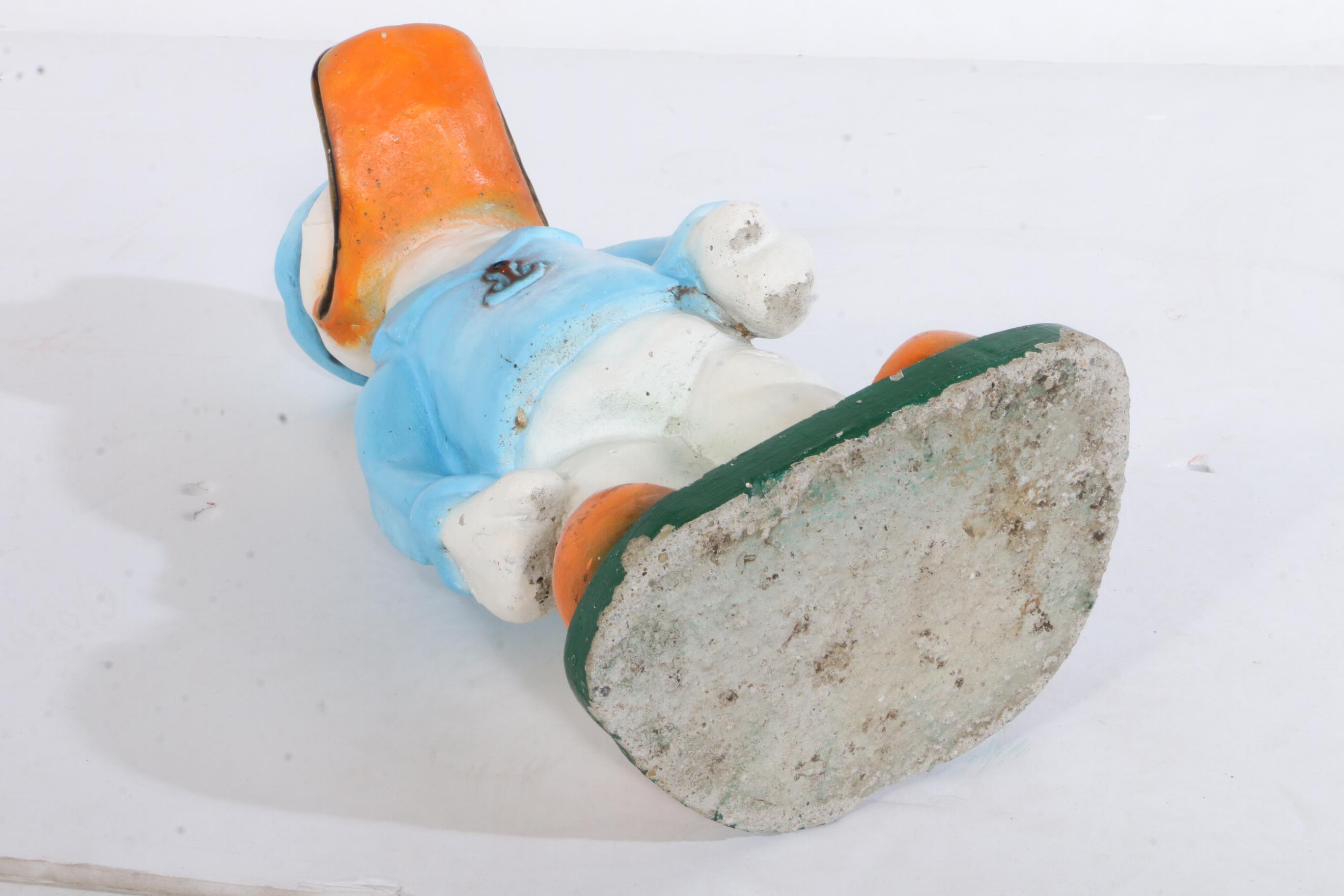 Cast Concrete Donald Duck Sculpture