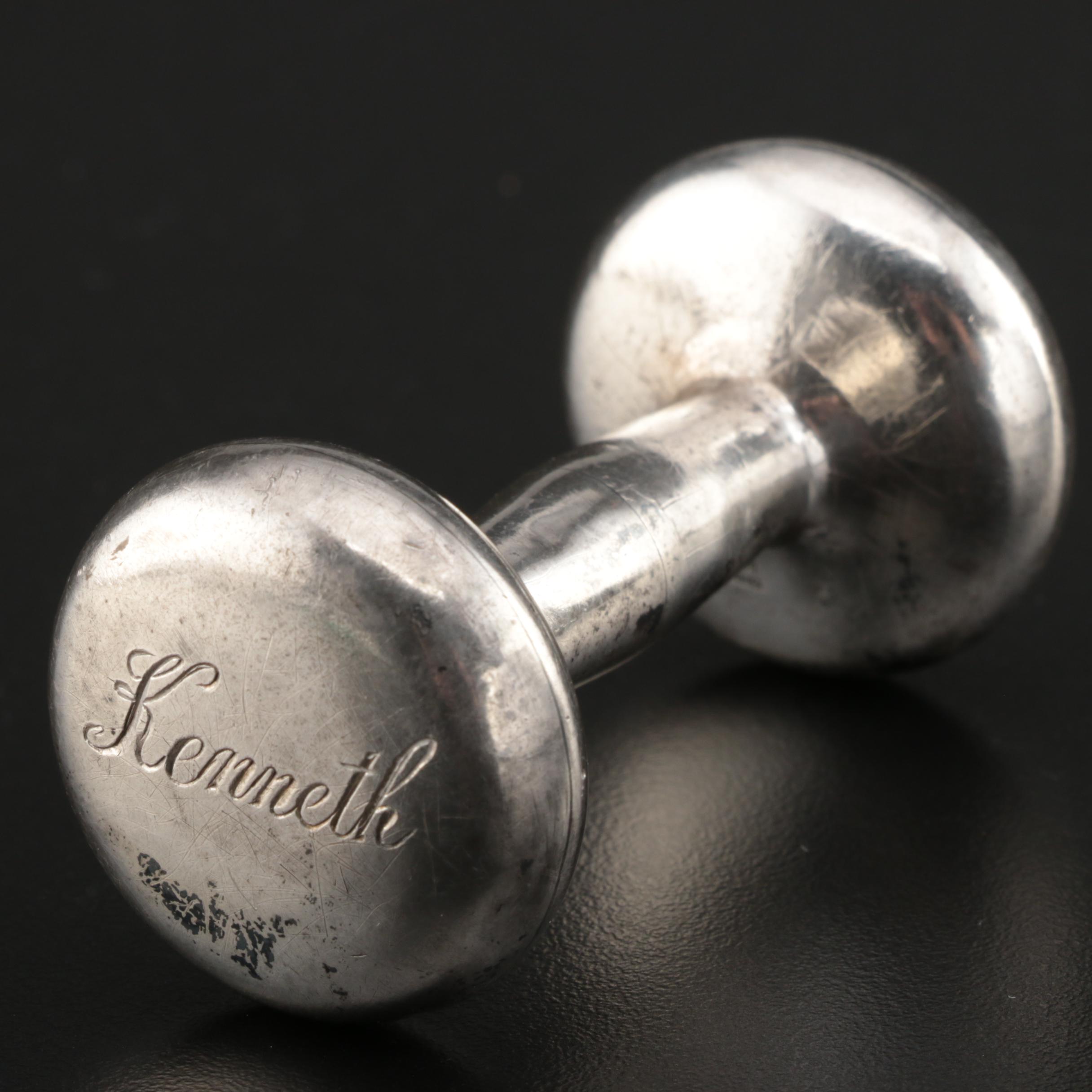 Baldwin & Miller Sterling Silver Baby Rattle