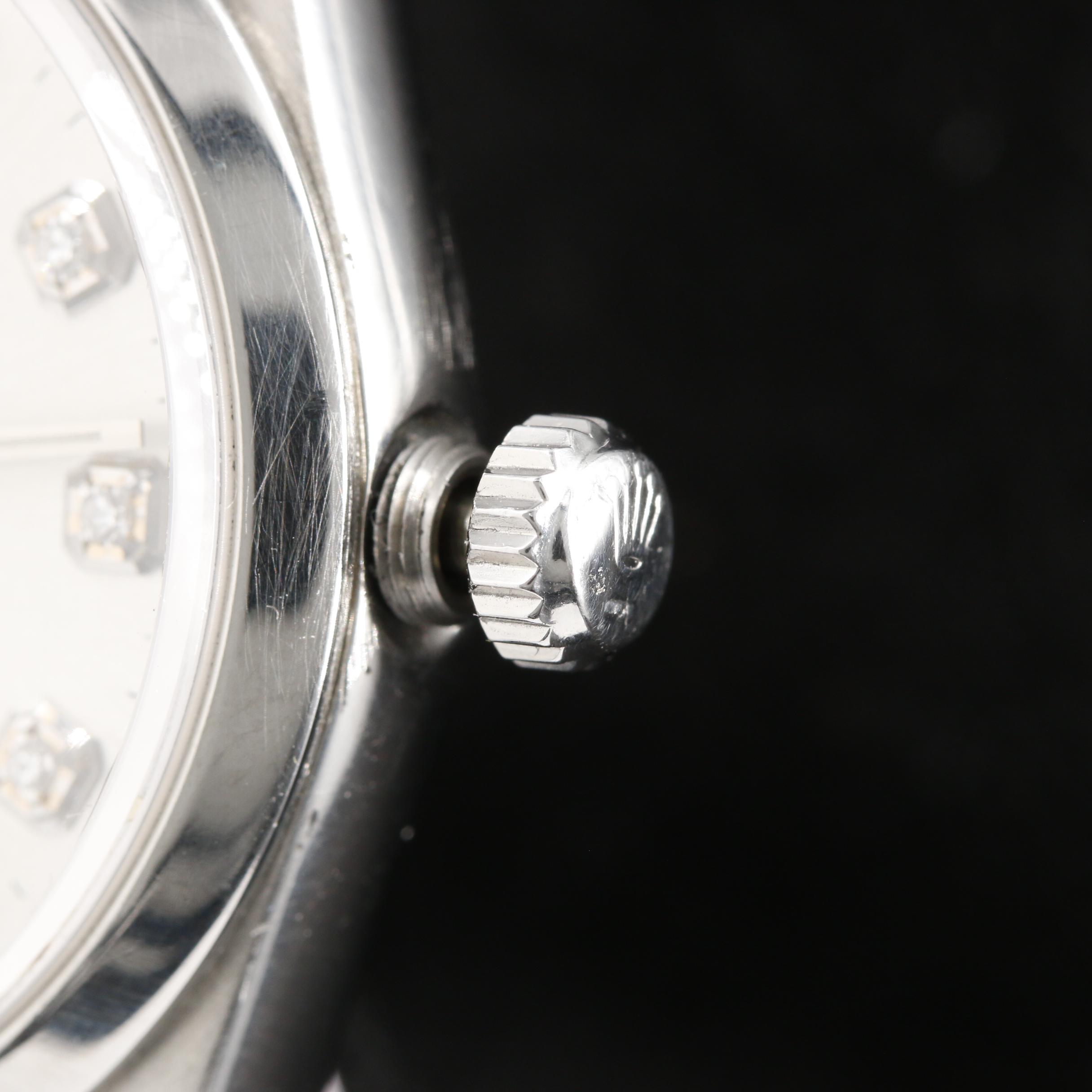 Rolex Air-King Stainless Steel and Diamond Watch, 1991