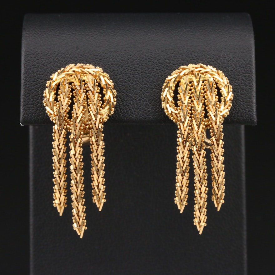 18K Yellow Gold Riccio Dangle Earrings