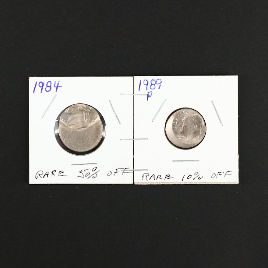 Two Off-Center Error Coins