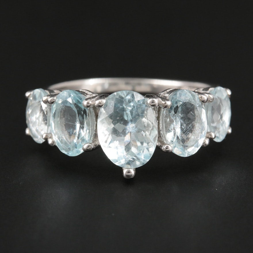 Sterling Silver Aquamarine Ring