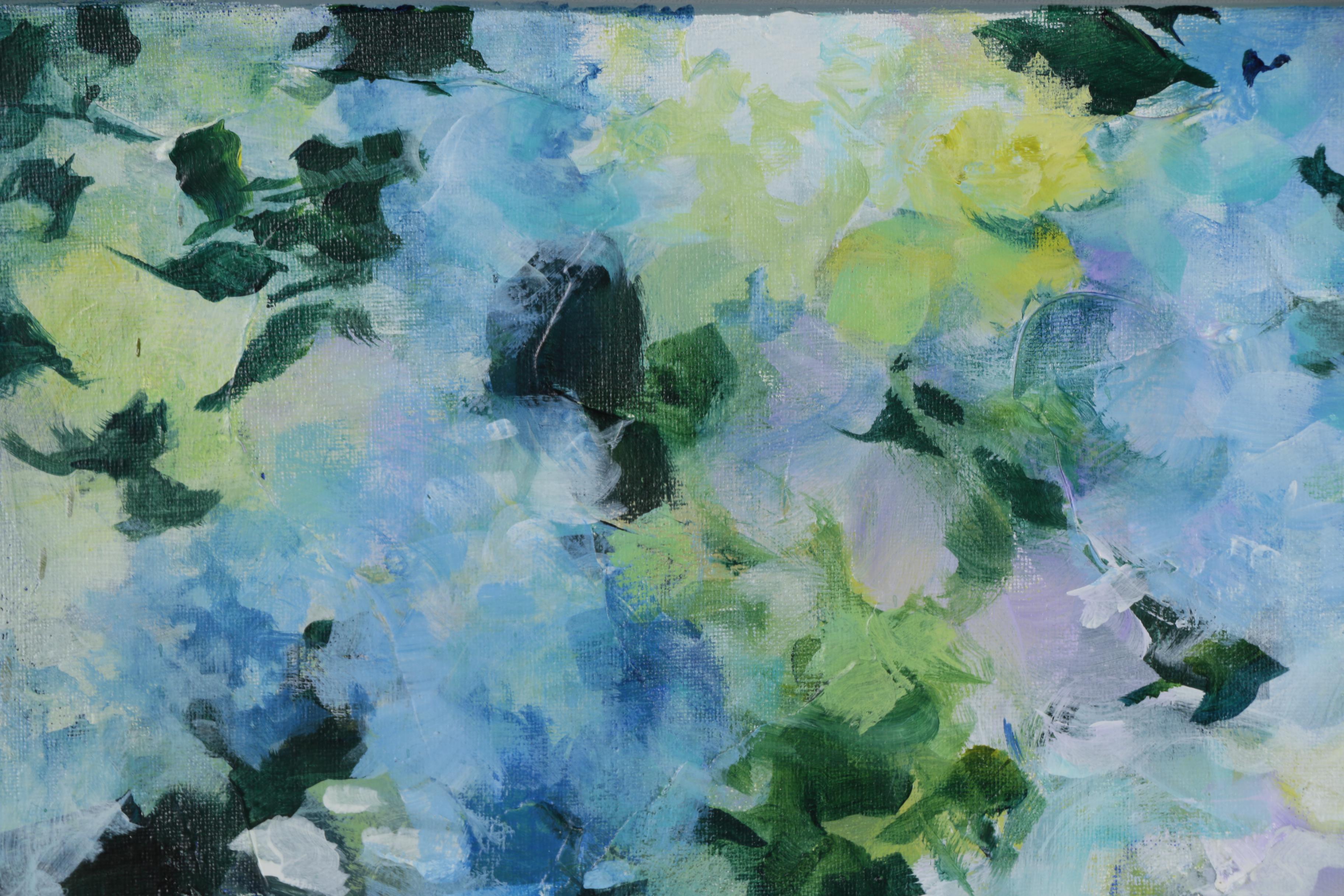 Sue Dion Acrylic Painting "Hydrangea Blue", 2019