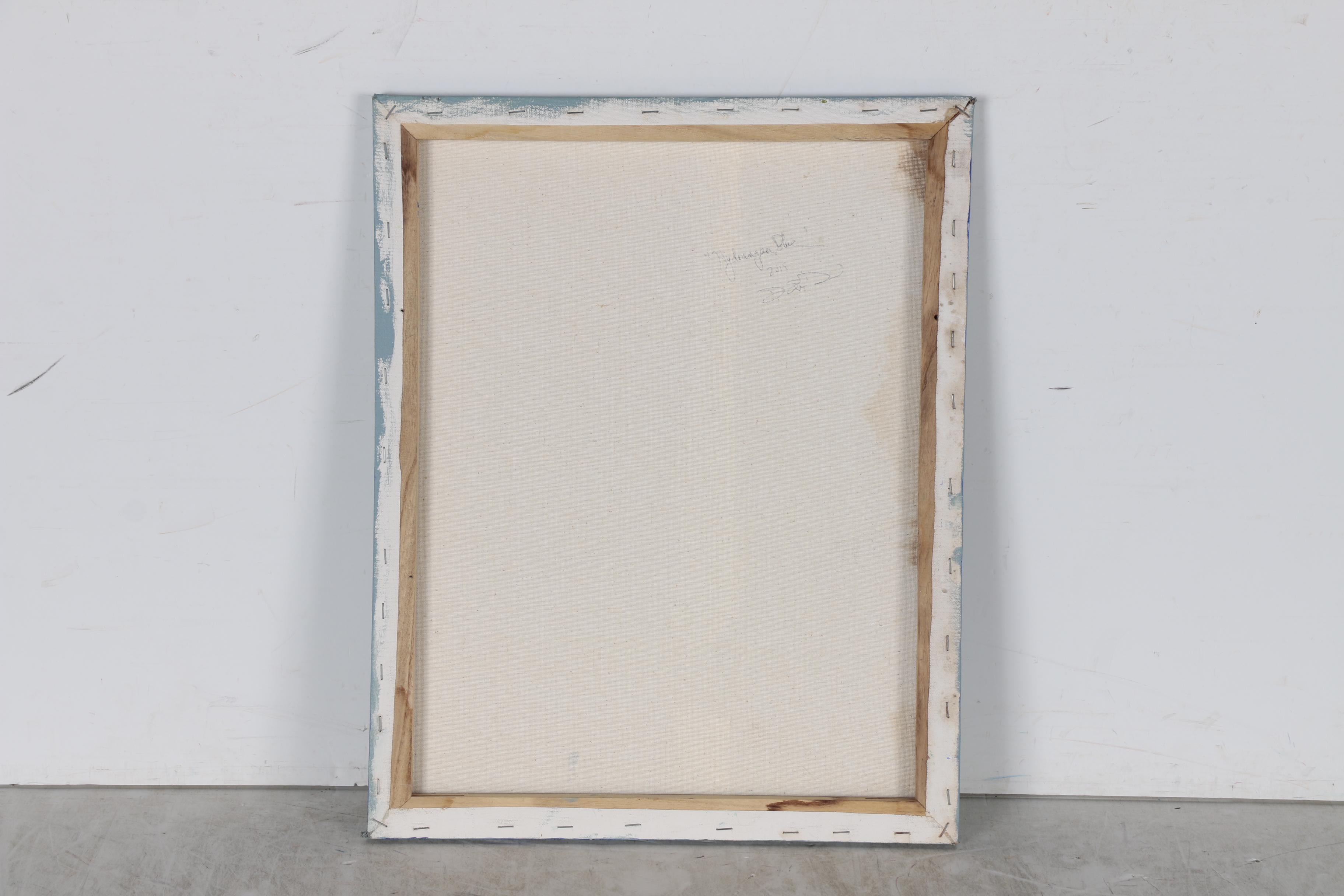 Sue Dion Acrylic Painting "Hydrangea Blue", 2019